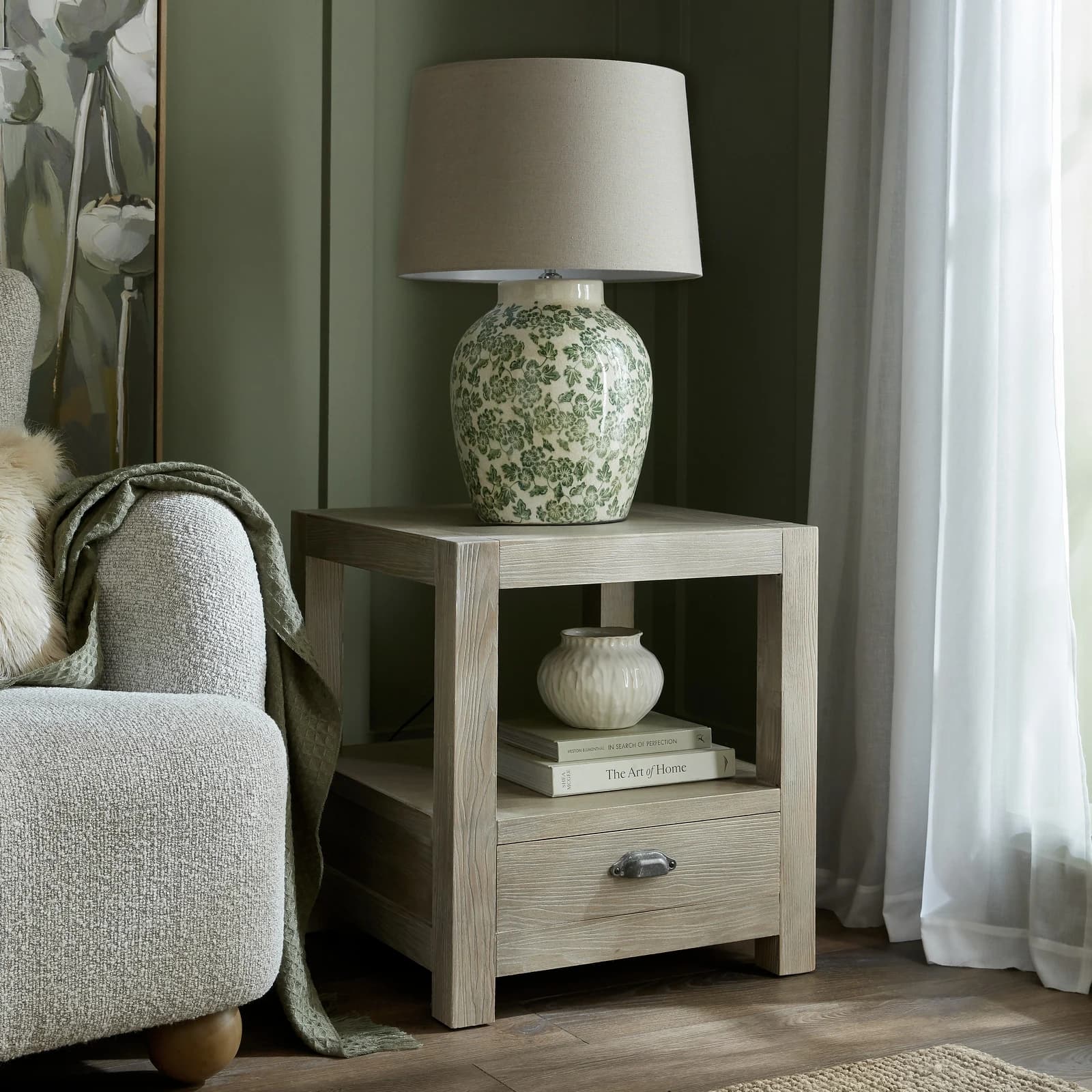 Haldon Collection 1 Drawer Side Table With Shelf - Side tables, photo 2 of 6