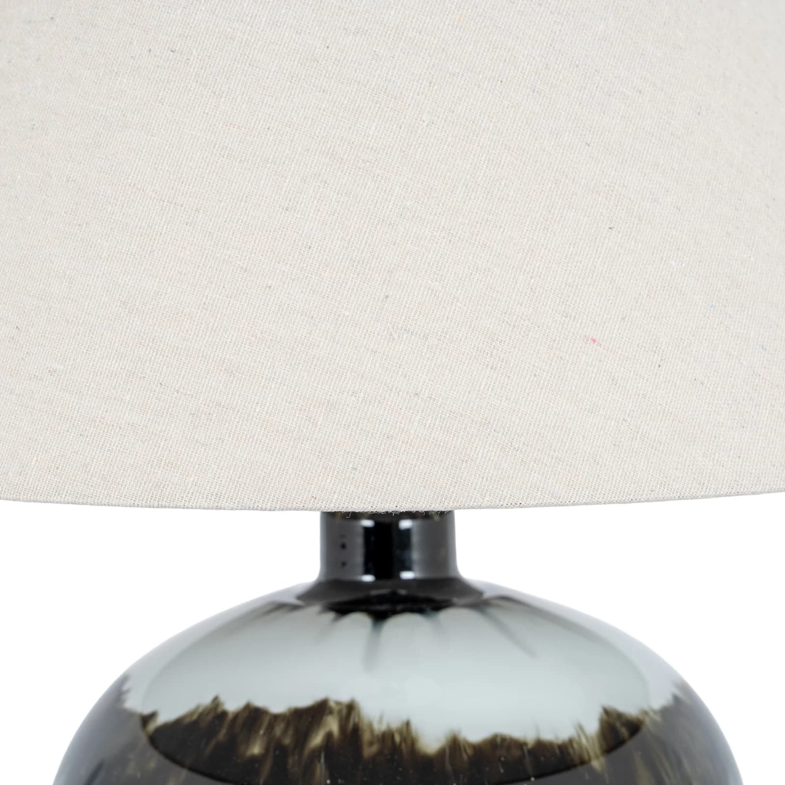 Midnight Shadows Squat Table Lamp With Linen Shade - Table lamps, photo 4 of 6