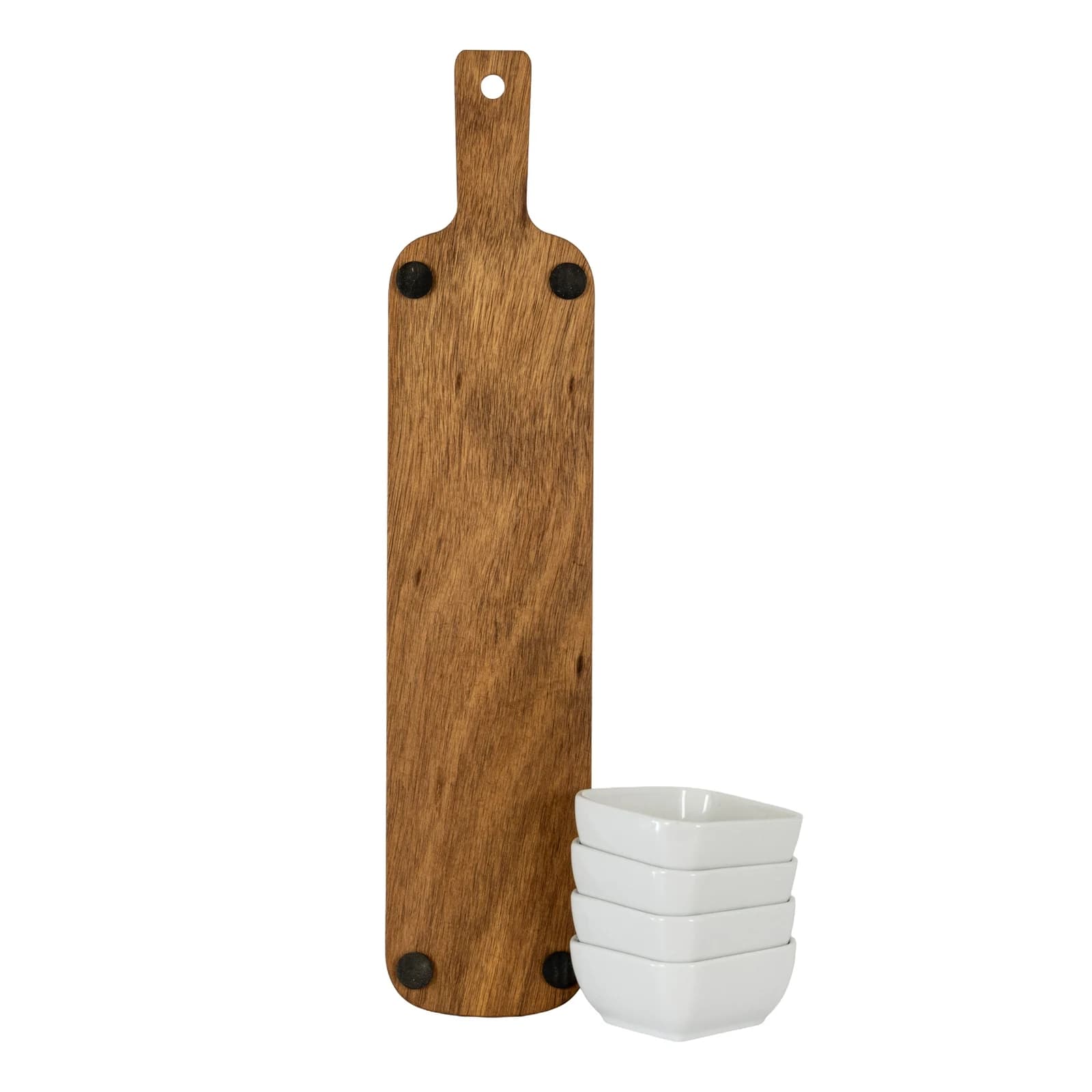 Acacia Serving Board including Four Ceramic Serving Bowls - Trays & baskets, photo 6 of 6