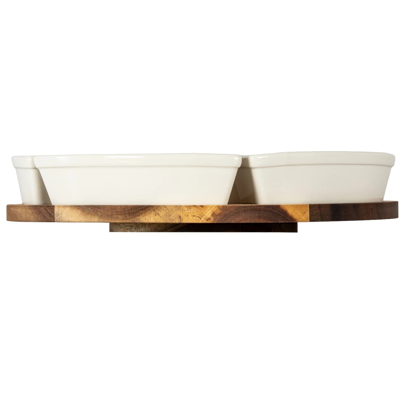 Acacia Lazy Susan including Ceramic Serving Bowls - Tables, photo 4 of 6