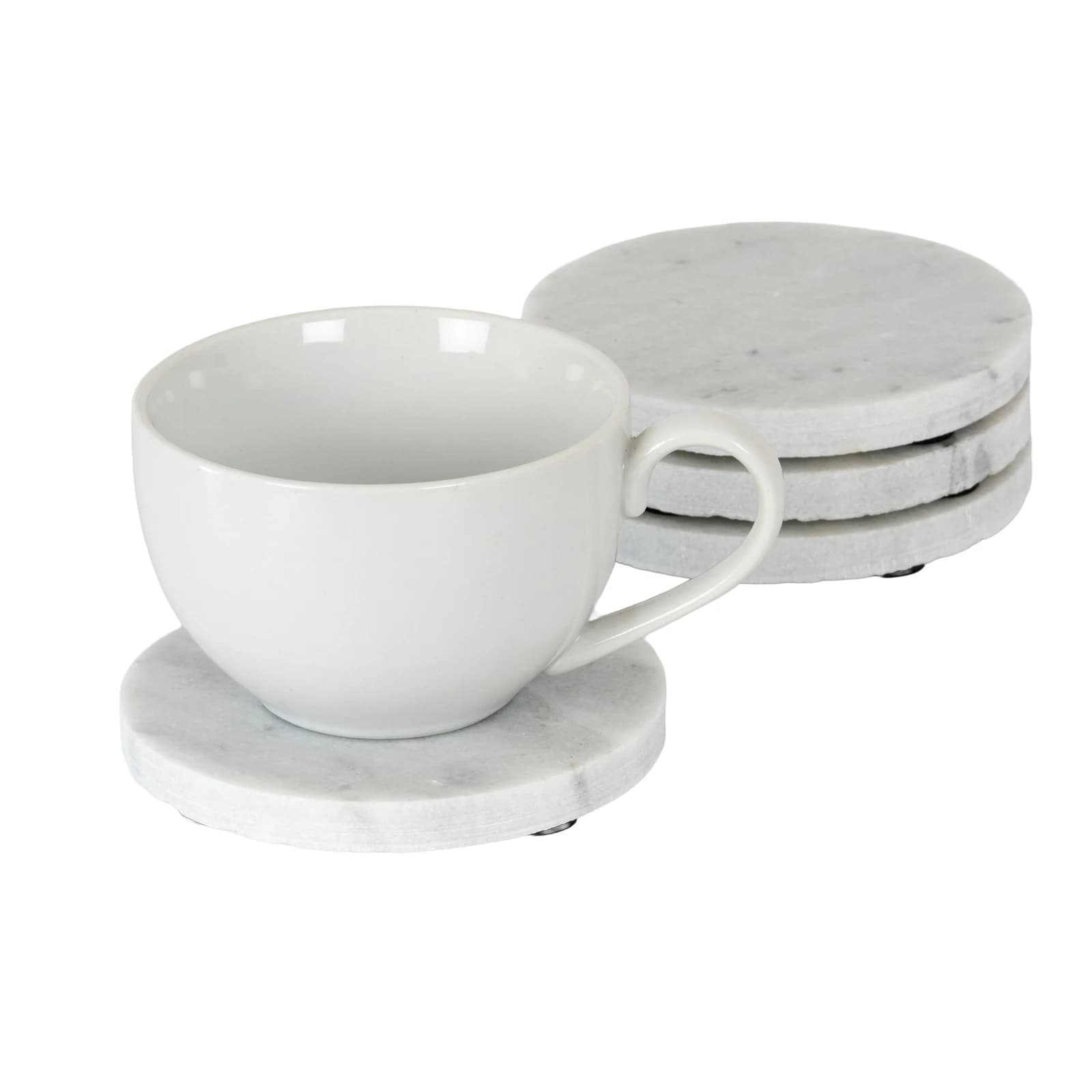 Set of Four Round Marble Coasters - Coffee tables, photo 3 of 3