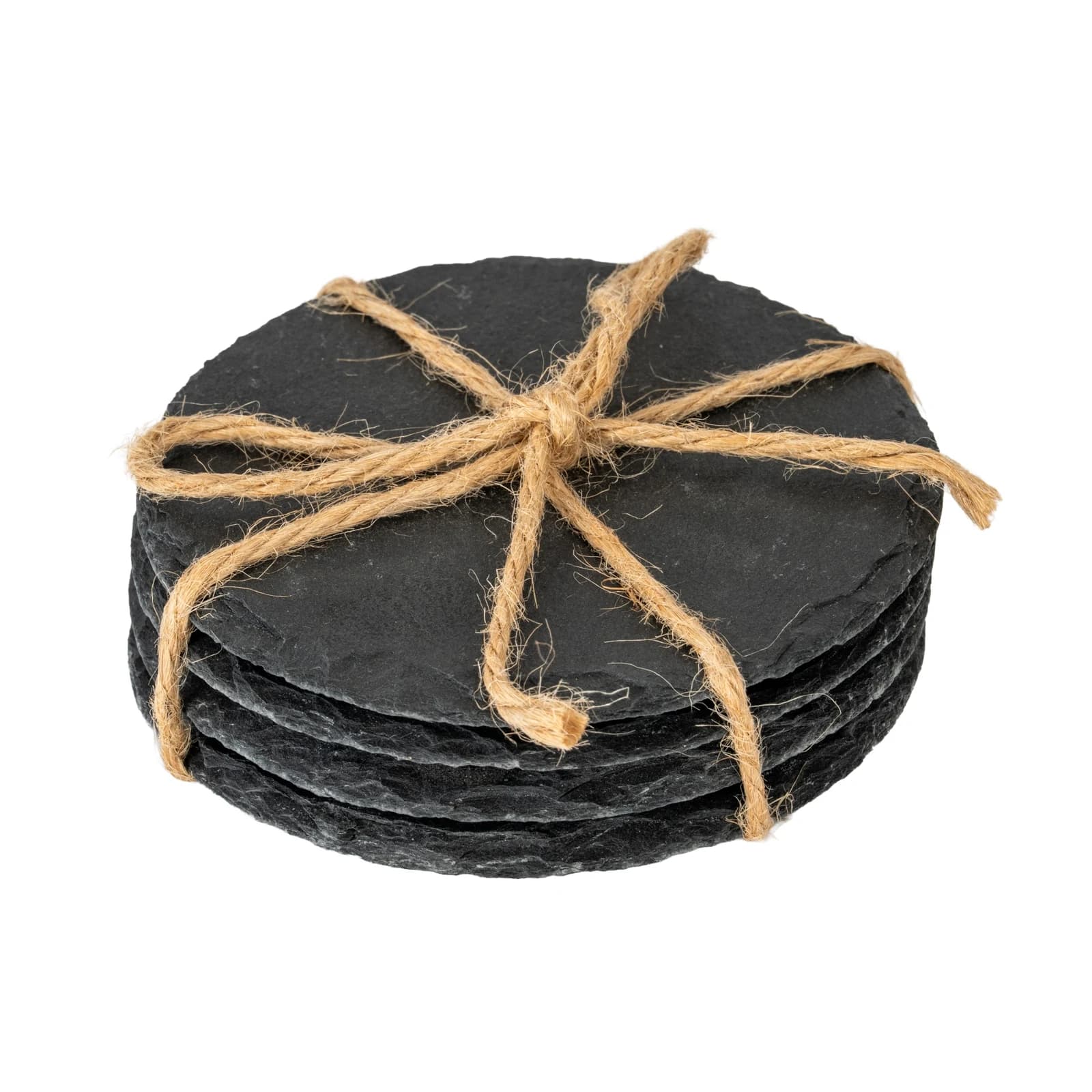 Set of Four Round Slate Coasters - Trays & baskets, photo 2 of 3