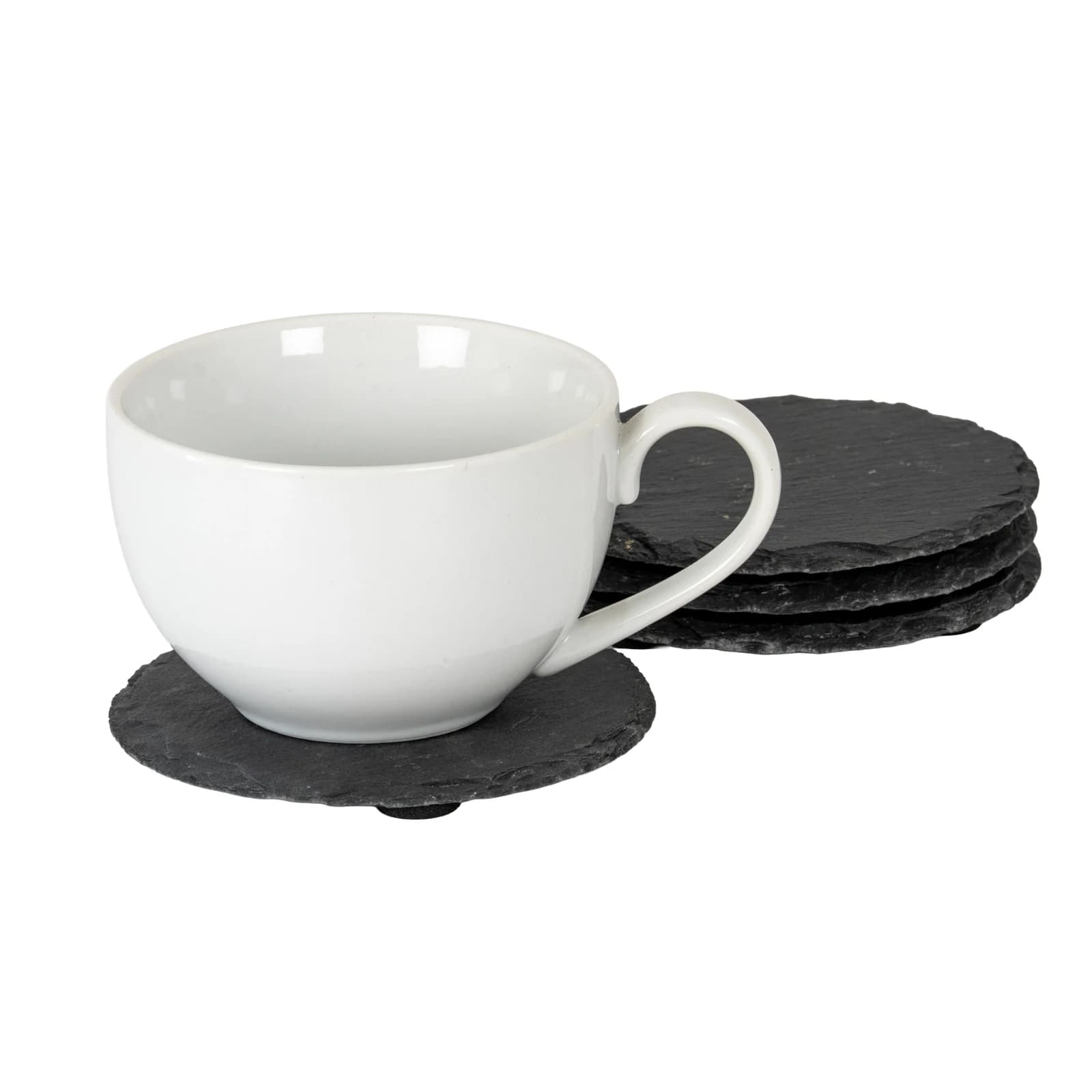 Set of Four Round Slate Coasters - Trays & baskets, photo 3 of 3