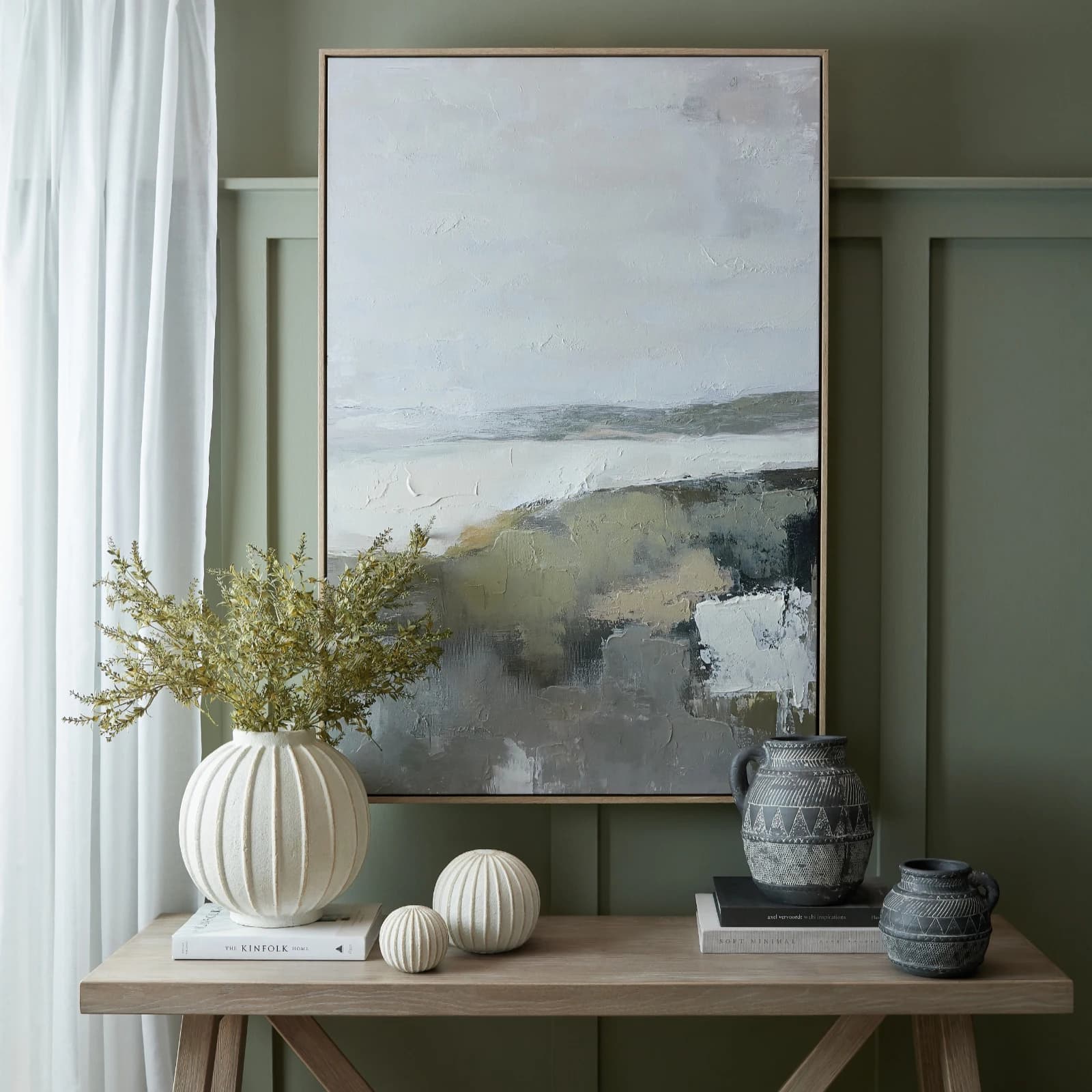 Hillside View Hand Painted Canvas in Frame - Wall art & frames, photo 2 of 5