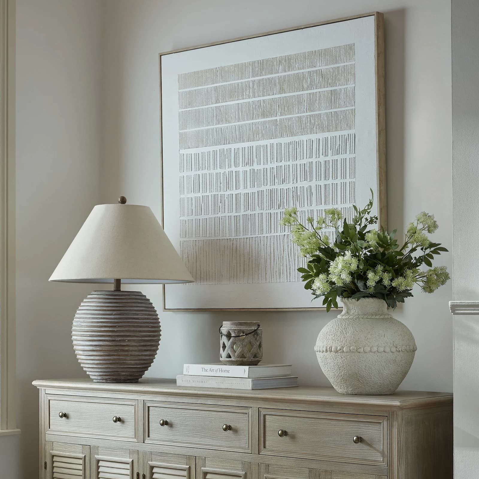 Sola Textured Line Canvas in Frame - Wall art & frames, photo 2 of 6