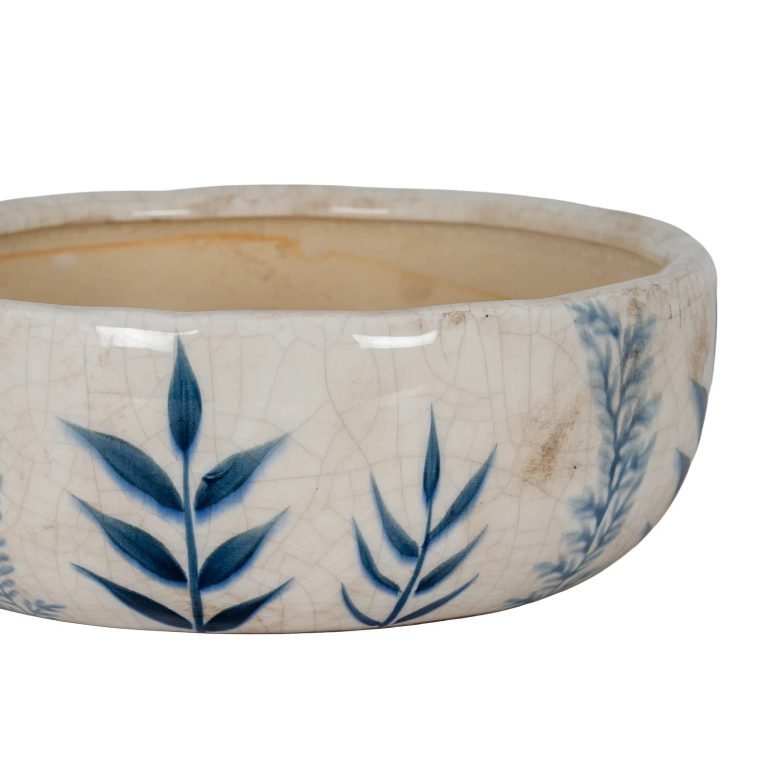 Small Blue Flora Bowl Pot - Planters & pots, photo 3 of 5