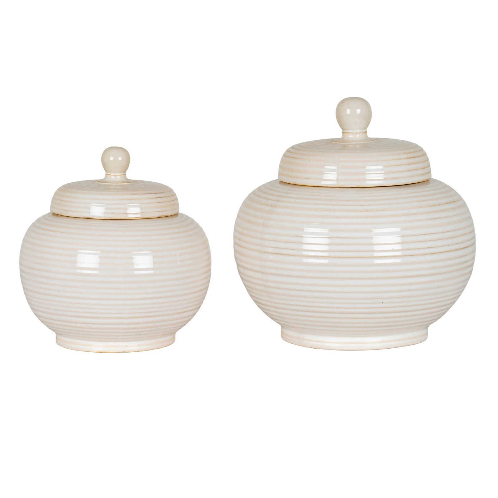 Neva Large Lidded Ceramic Jar - Console tables, photo 4 of 4