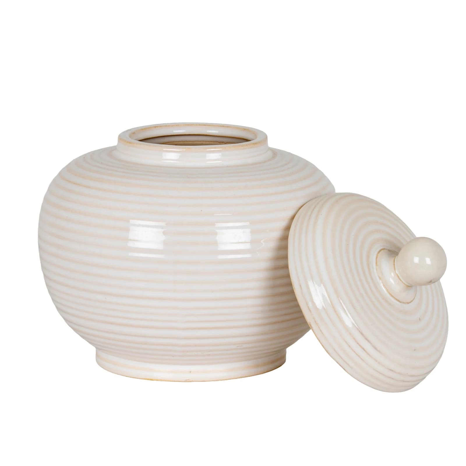 Neva Small Lidded Ceramic Jar - Console tables, photo 2 of 4