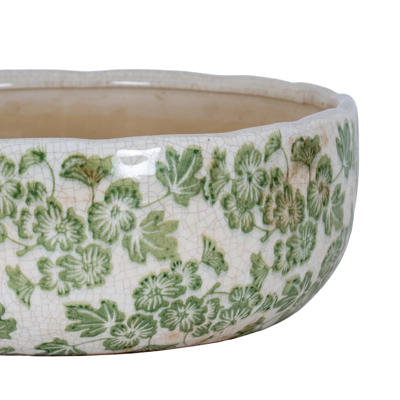 Small Green Clover Ceramic Bowl Pot - Planters & pots, photo 2 of 4