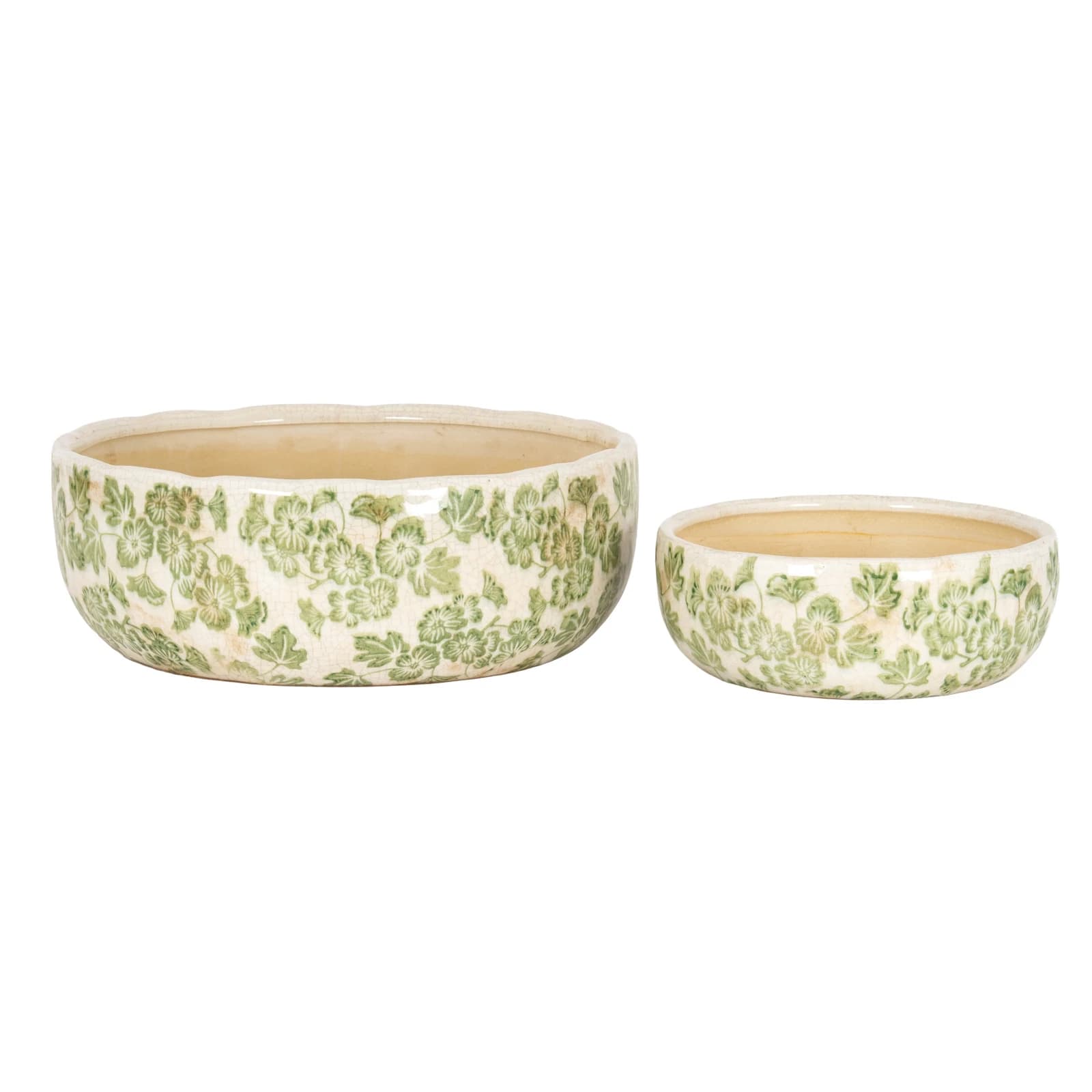 Small Green Clover Ceramic Bowl Pot - Planters & pots, photo 3 of 4
