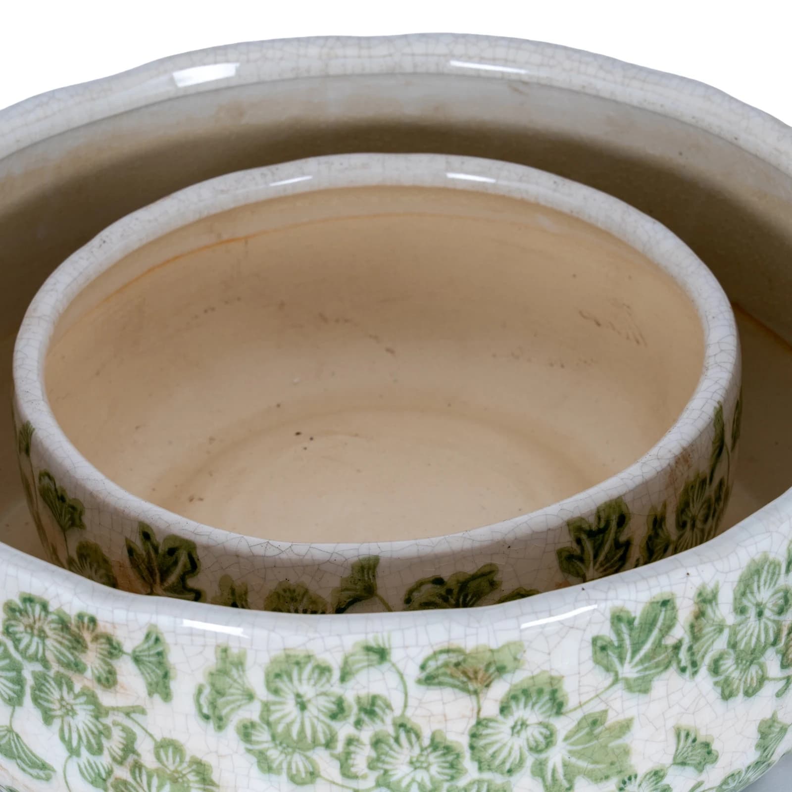 Small Green Clover Ceramic Bowl Pot - Planters & pots, photo 4 of 4