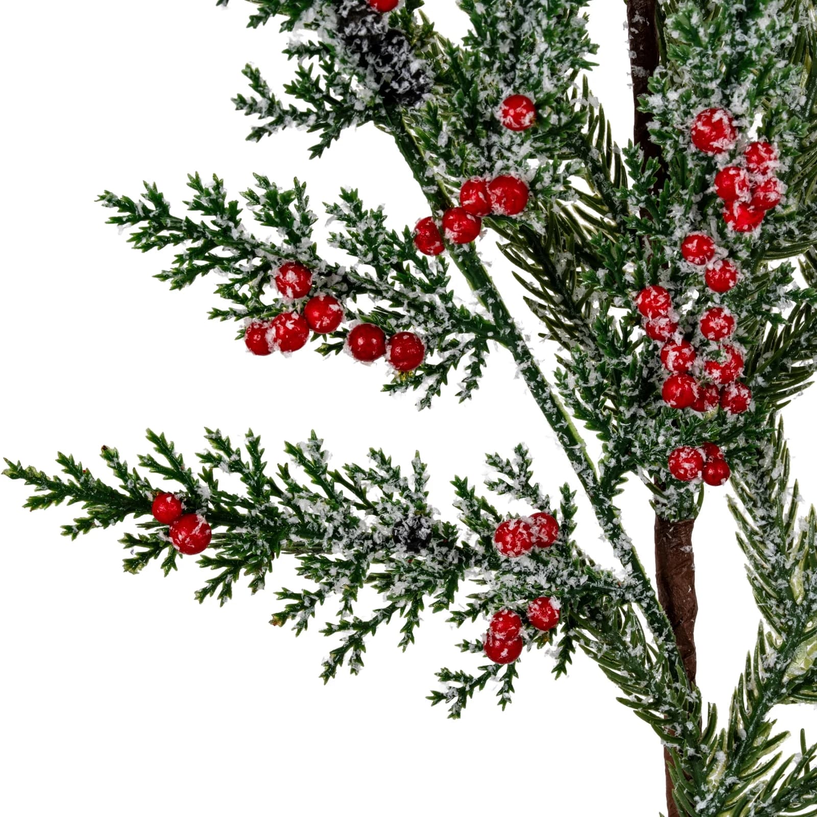 Frosted Pine Branch Spray With Winter Berries — Pack of 5 - Artificial plants & flowers, photo 2 of 2