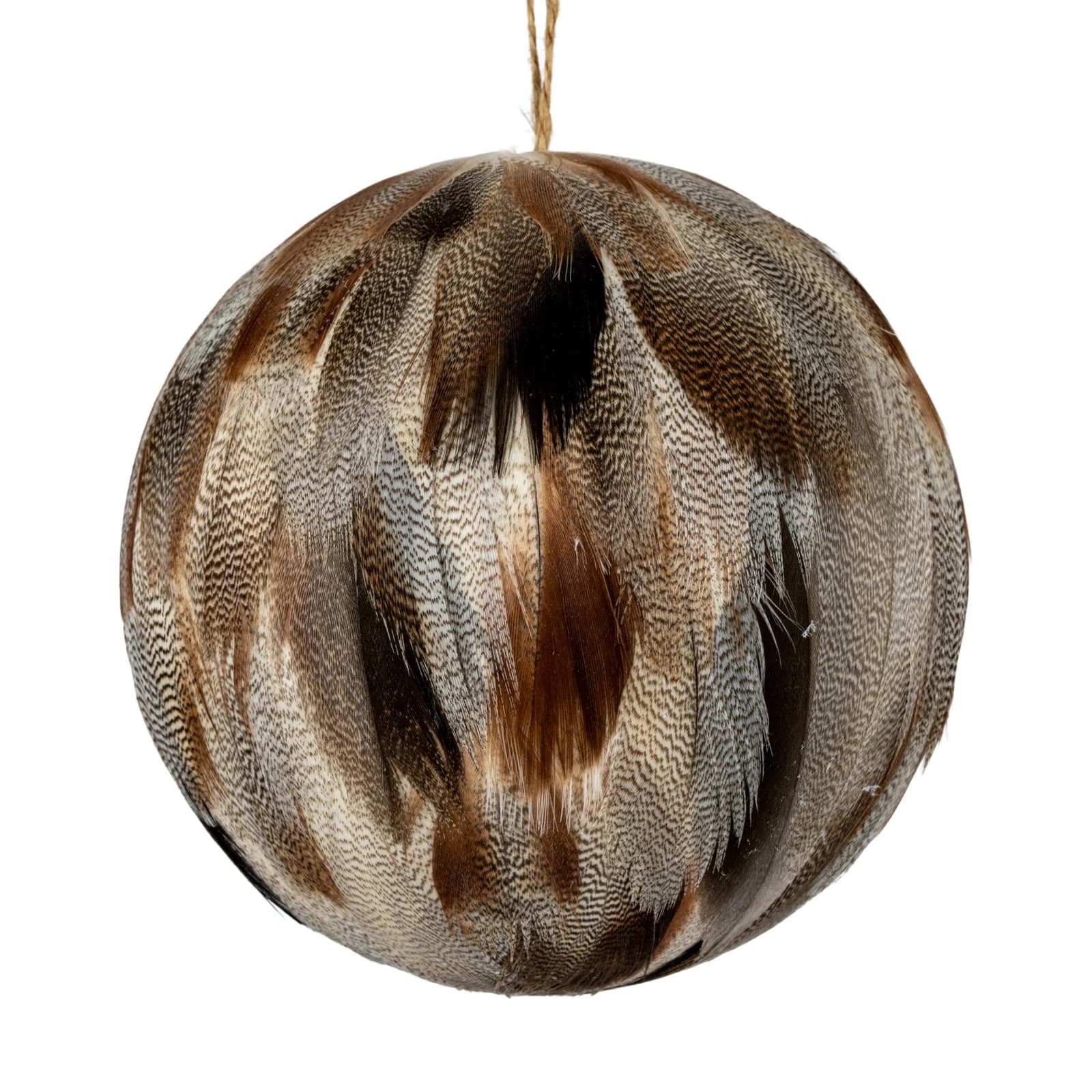 Large Fawn Feathered Bauble - Decorative, photo 2 of 2