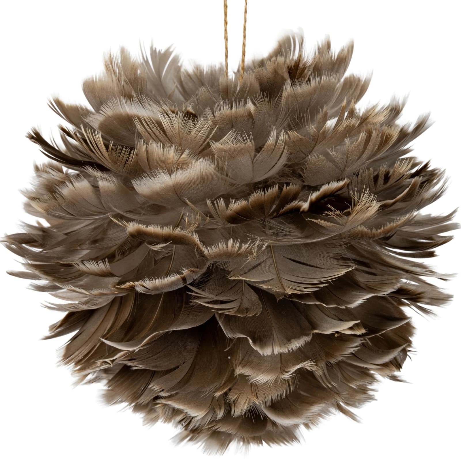 Large Fawn Feather Ball Decoration - Vases, photo 2 of 2