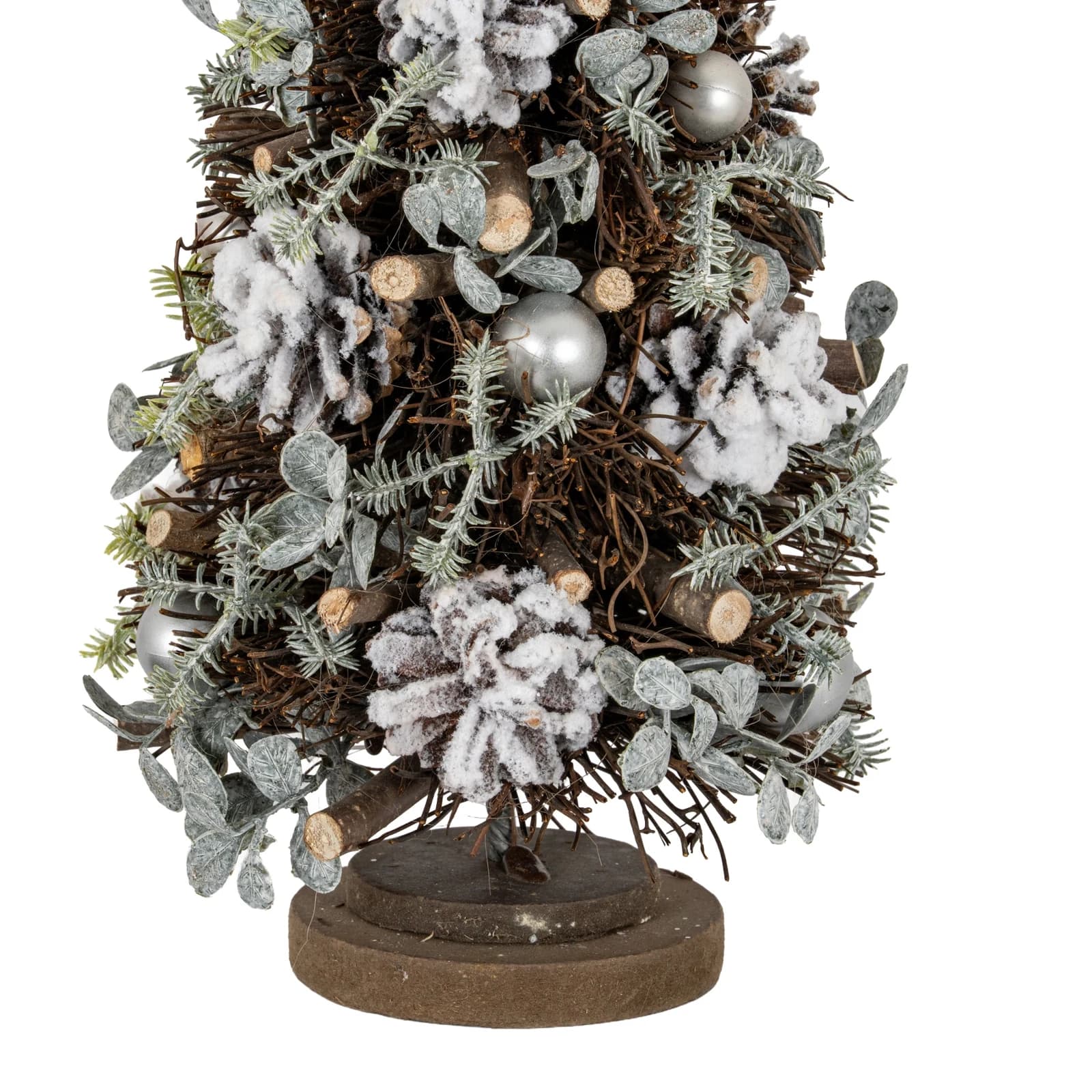 Medium Frosted Forest Tree With Pinecones And Pearls - Artificial plants & flowers, photo 2 of 3