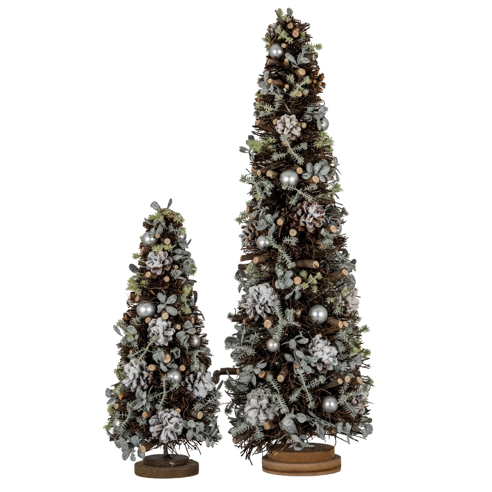 Medium Frosted Forest Tree With Pinecones And Pearls - Artificial plants & flowers, photo 3 of 3