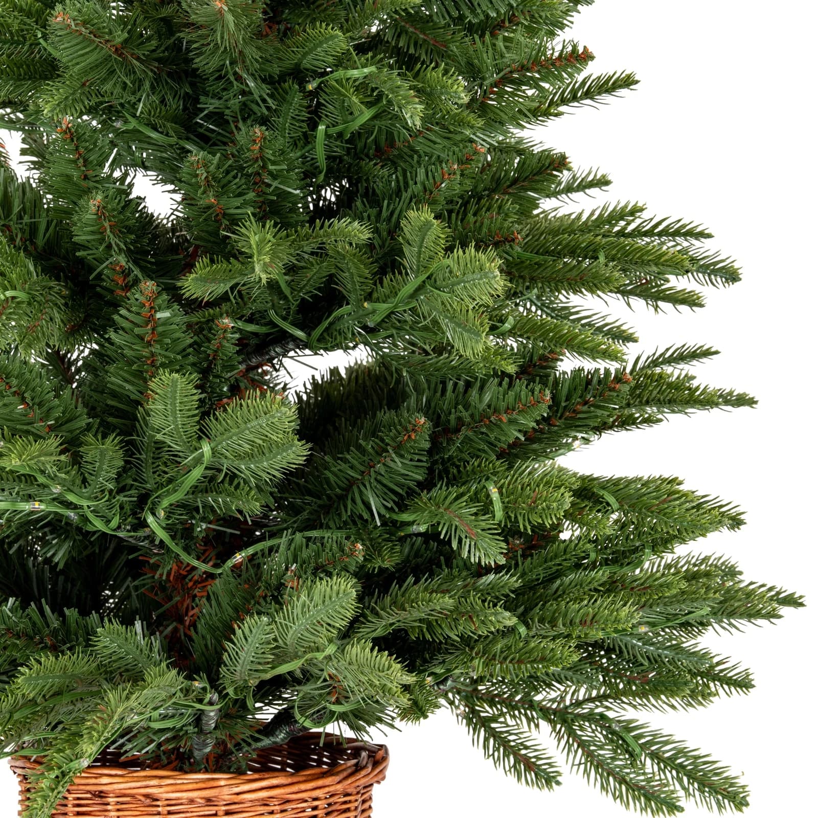 Norway Fir Pre-Lit LLED 300L Fir Tree In Rattan Pot - Artificial plants & flowers, photo 2 of 5