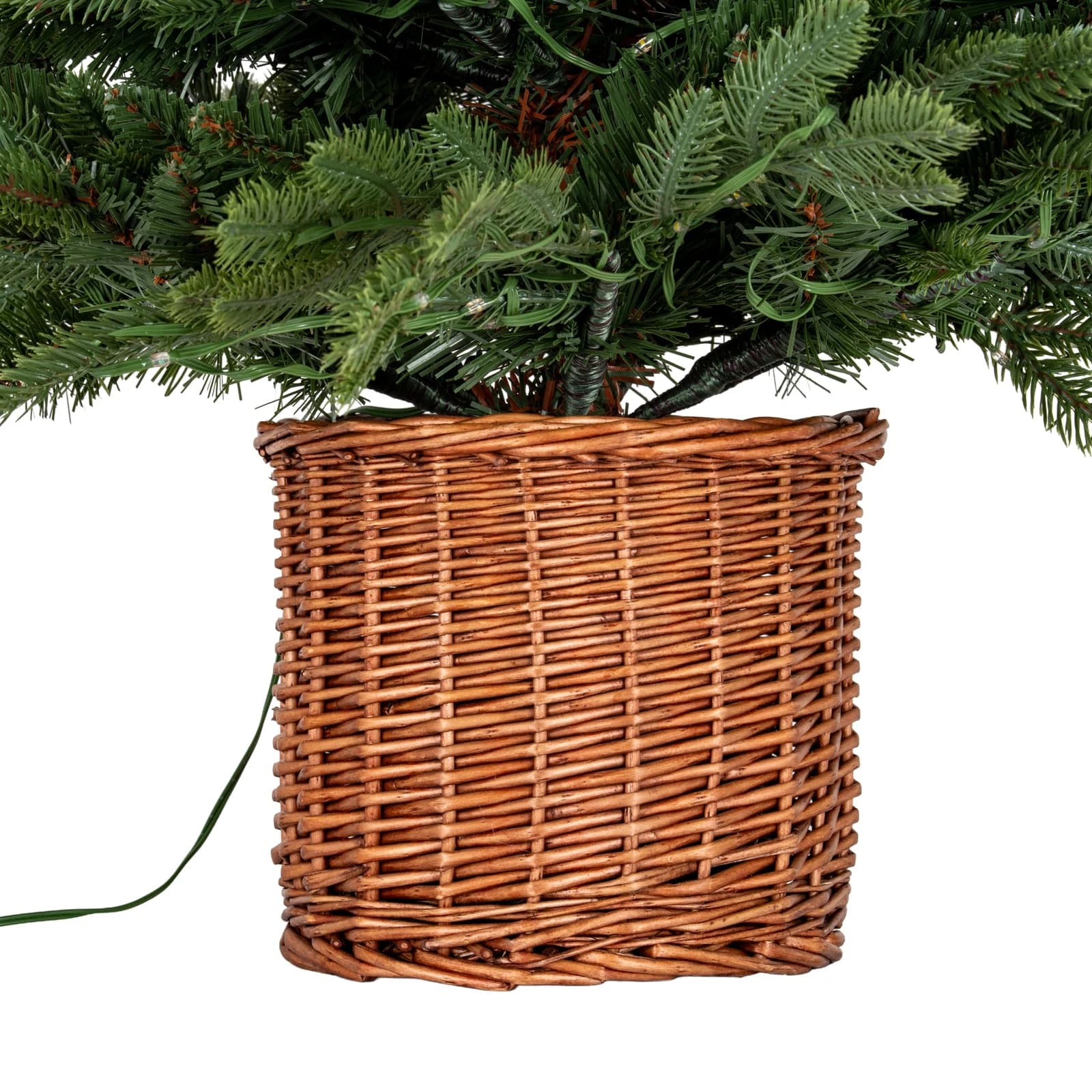 Norway Fir Pre-Lit LLED 300L Fir Tree In Rattan Pot - Artificial plants & flowers, photo 3 of 5