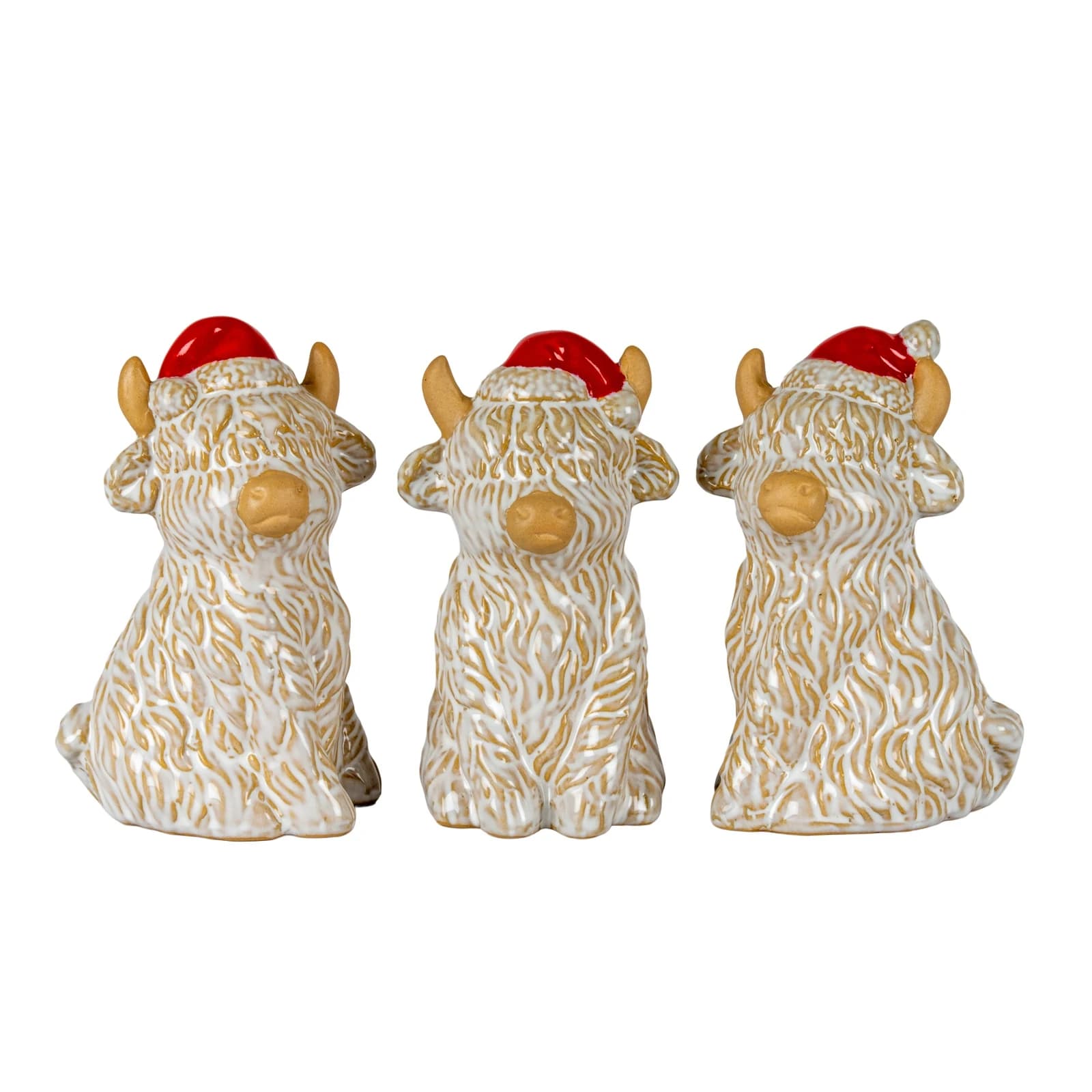 Merry Moo Ceramic Cow Ornament Gazing Left - Sculptures & ornaments, photo 3 of 3