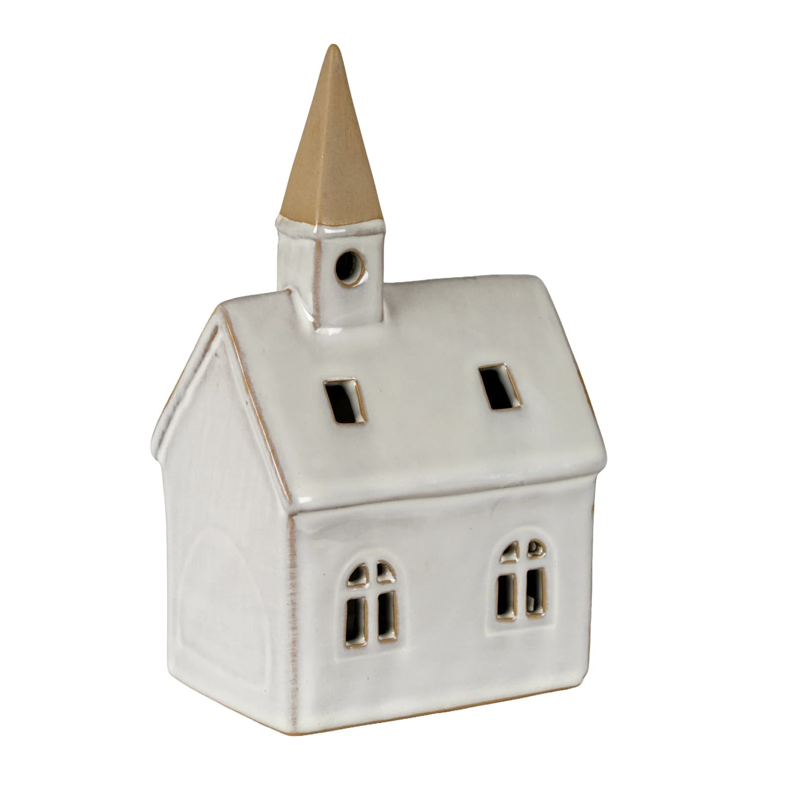 Alora Ceramic Church With LED Light - Decorative, photo 2 of 5