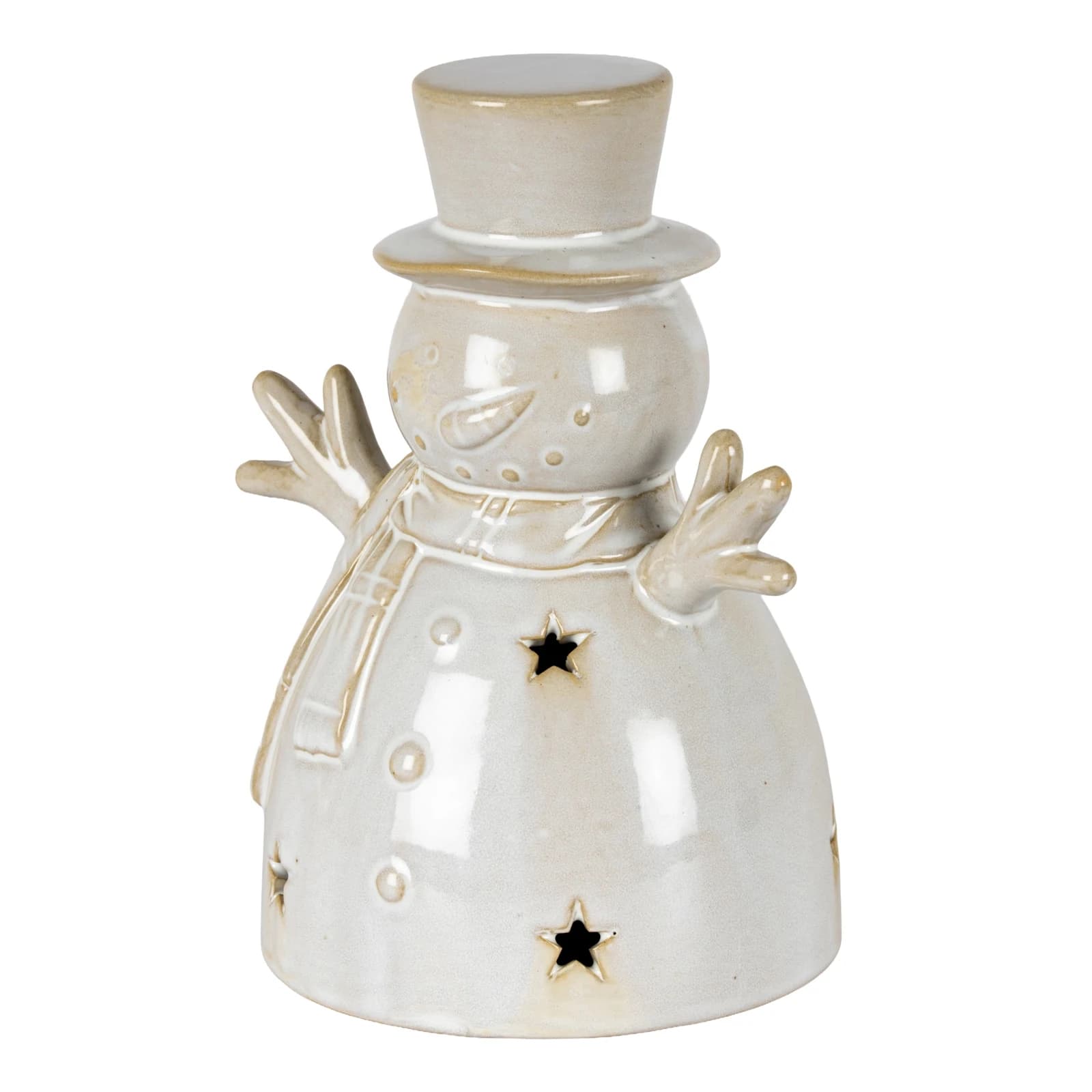 Alora Ceramic Medium Snowman With LED Light - Bedside tables, photo 2 of 5