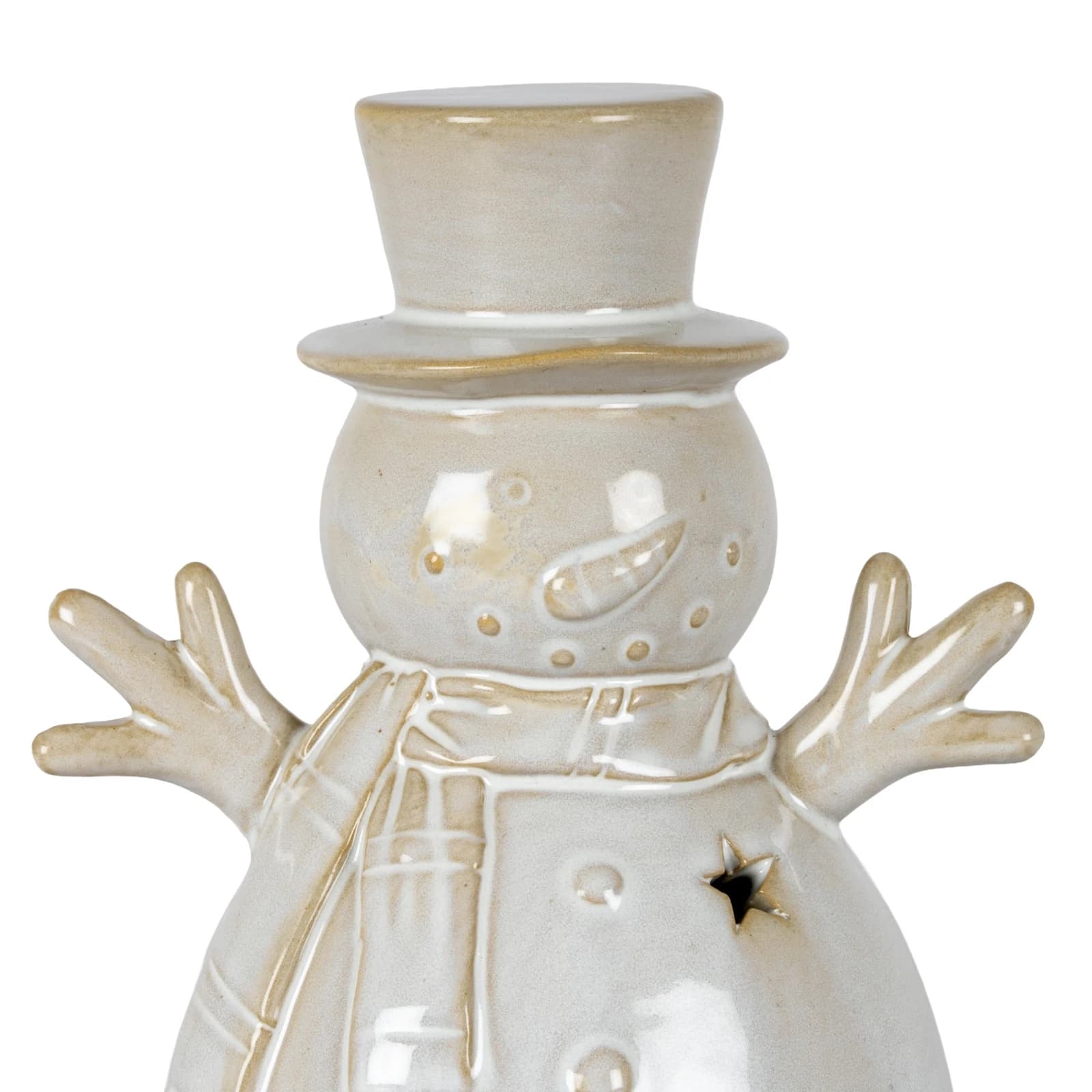 Alora Ceramic Medium Snowman With LED Light - Bedside tables, photo 3 of 5