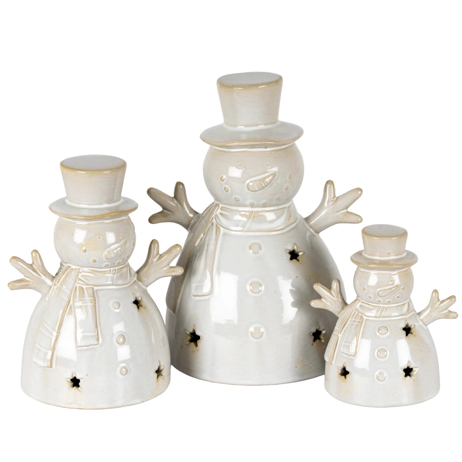 Alora Ceramic Medium Snowman With LED Light - Bedside tables, photo 4 of 5