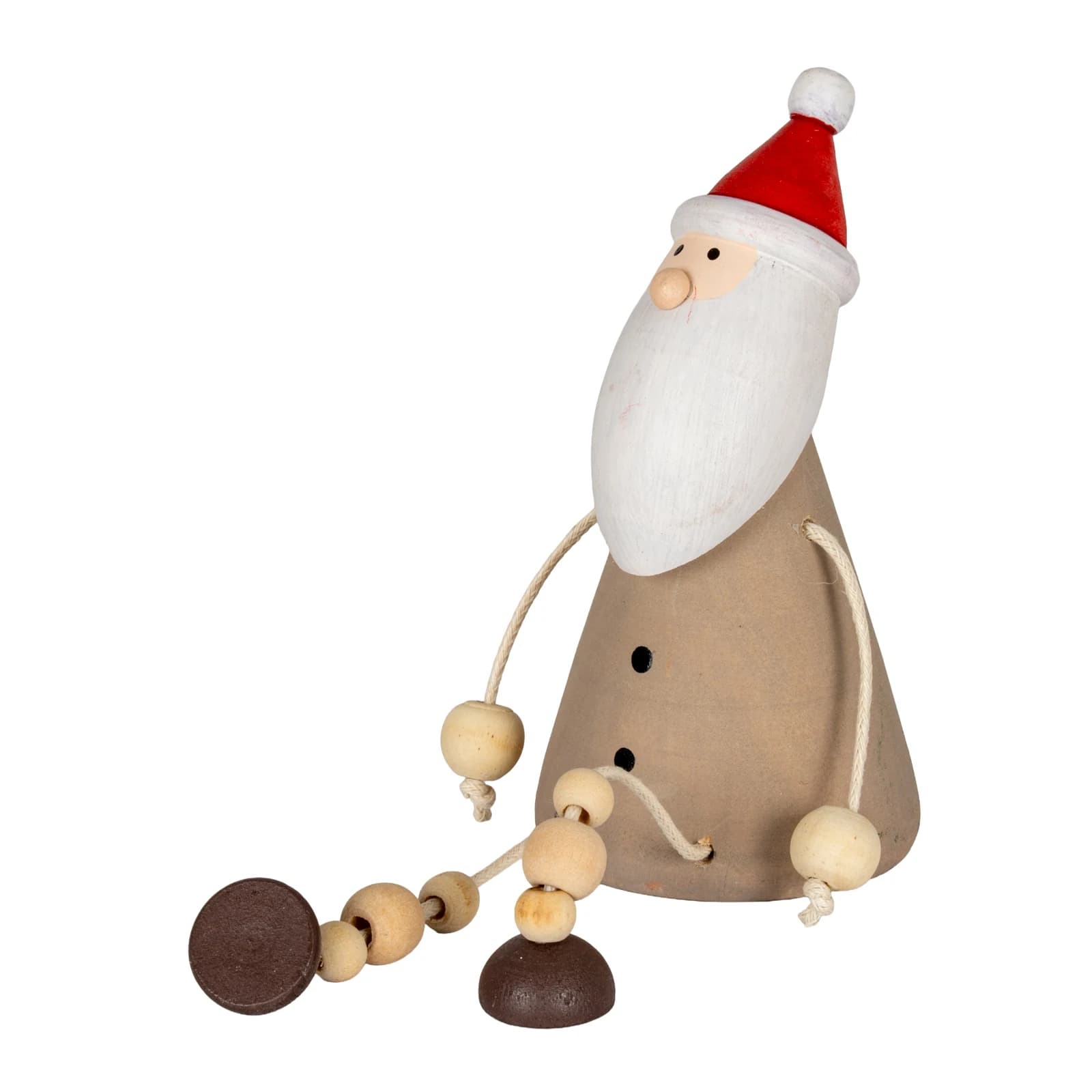 Wooden Jolly Sitting Santa Decoration - Wall art & frames, photo 2 of 4