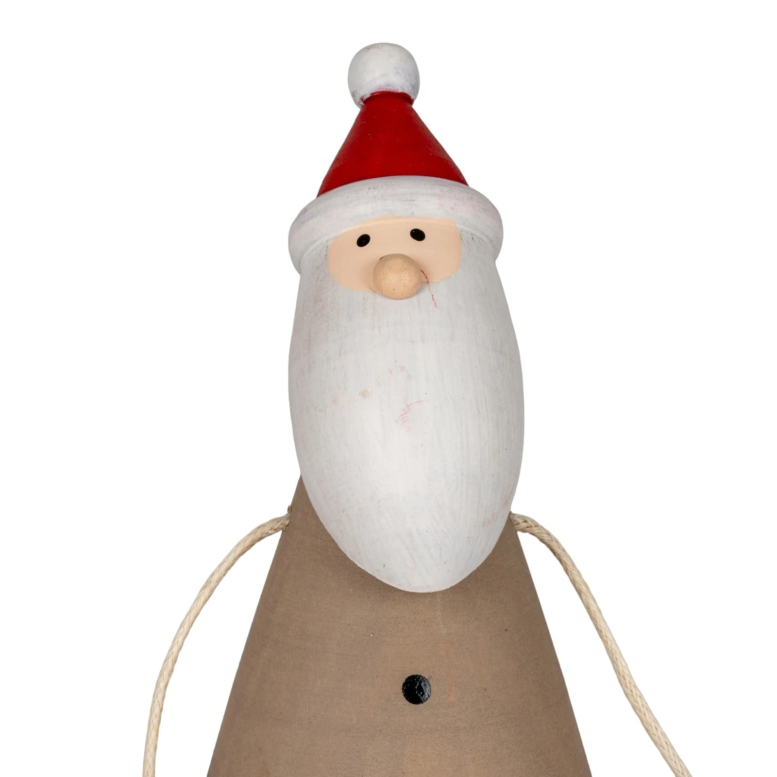 Wooden Jolly Sitting Santa Decoration - Wall art & frames, photo 3 of 4