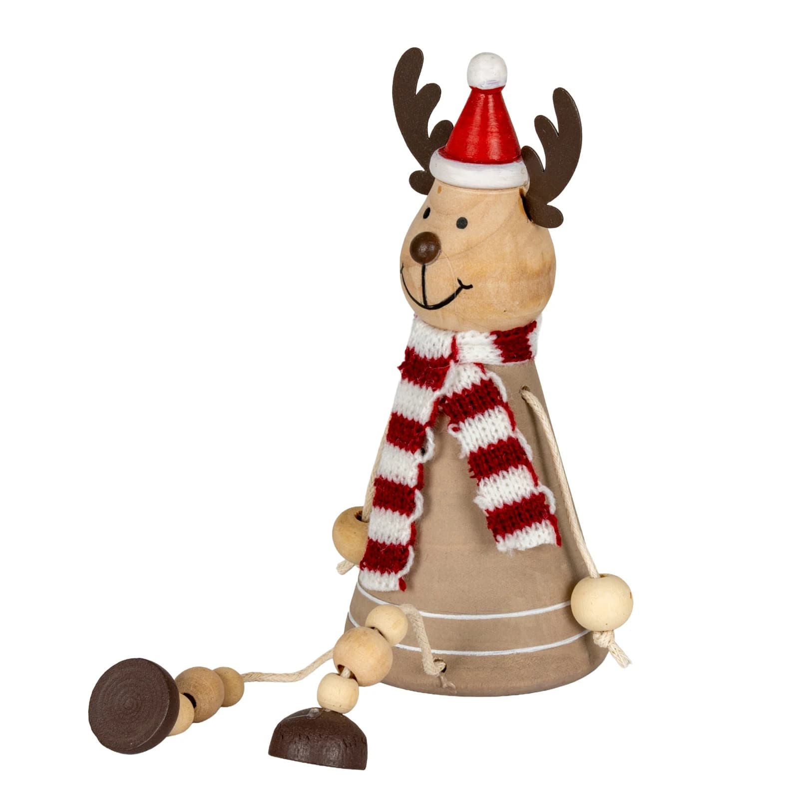 Wooden Jolly Sitting Reindeer Decoration - Console tables, photo 2 of 4