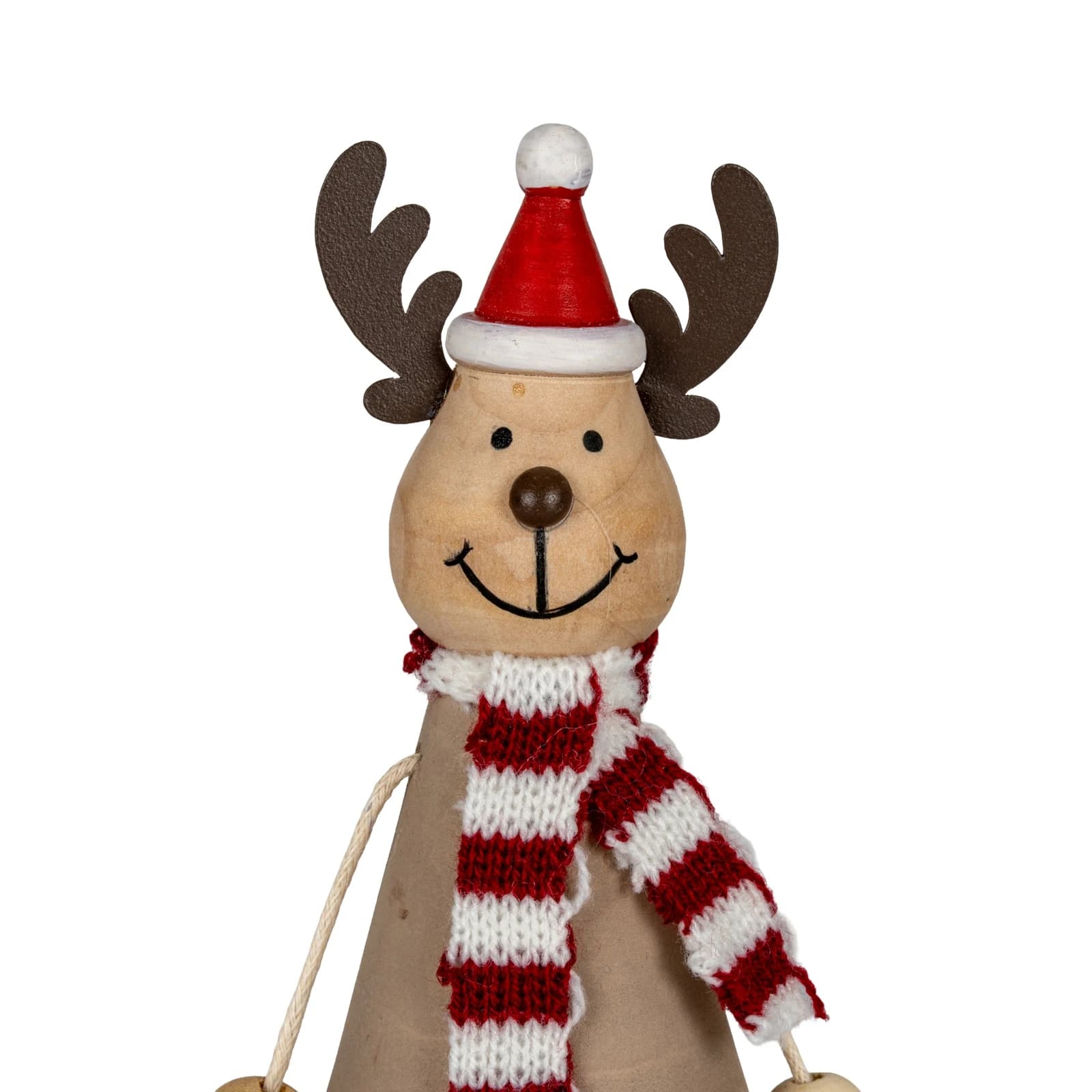 Wooden Jolly Sitting Reindeer Decoration - Console tables, photo 3 of 4