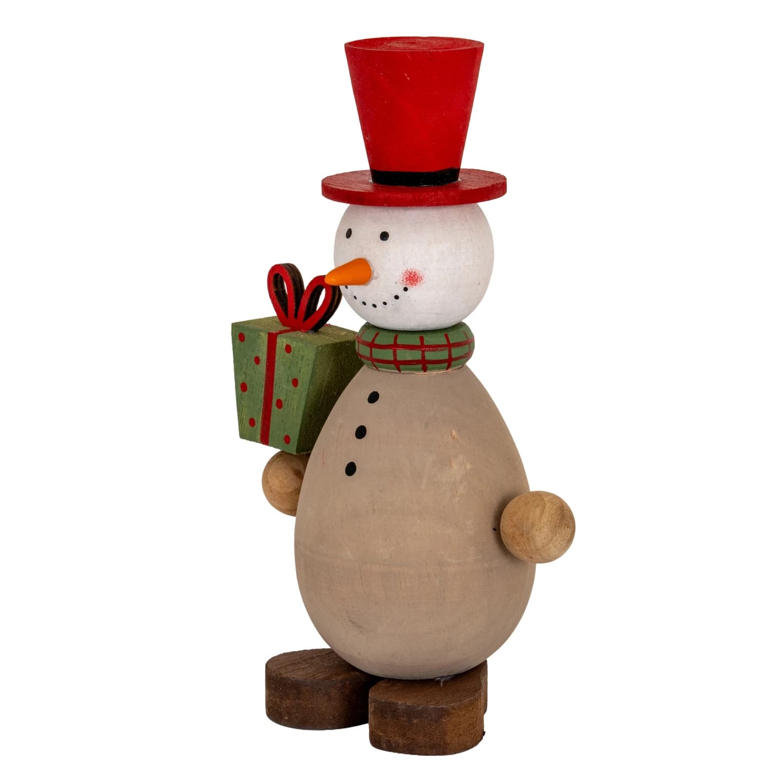 Wooden Snowman with Present - Tables, photo 2 of 4