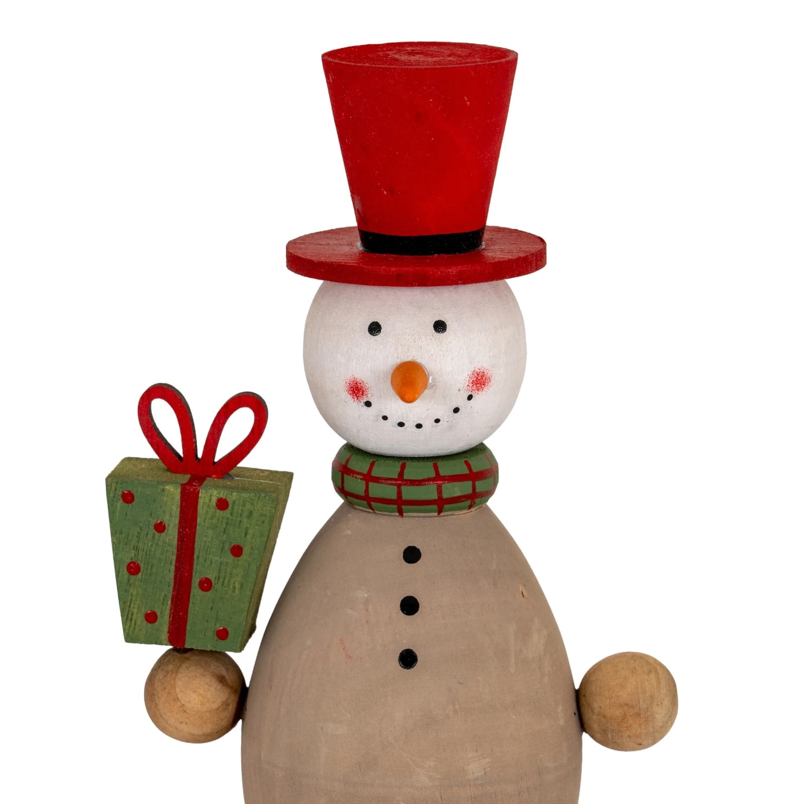 Wooden Snowman with Present - Tables, photo 3 of 4