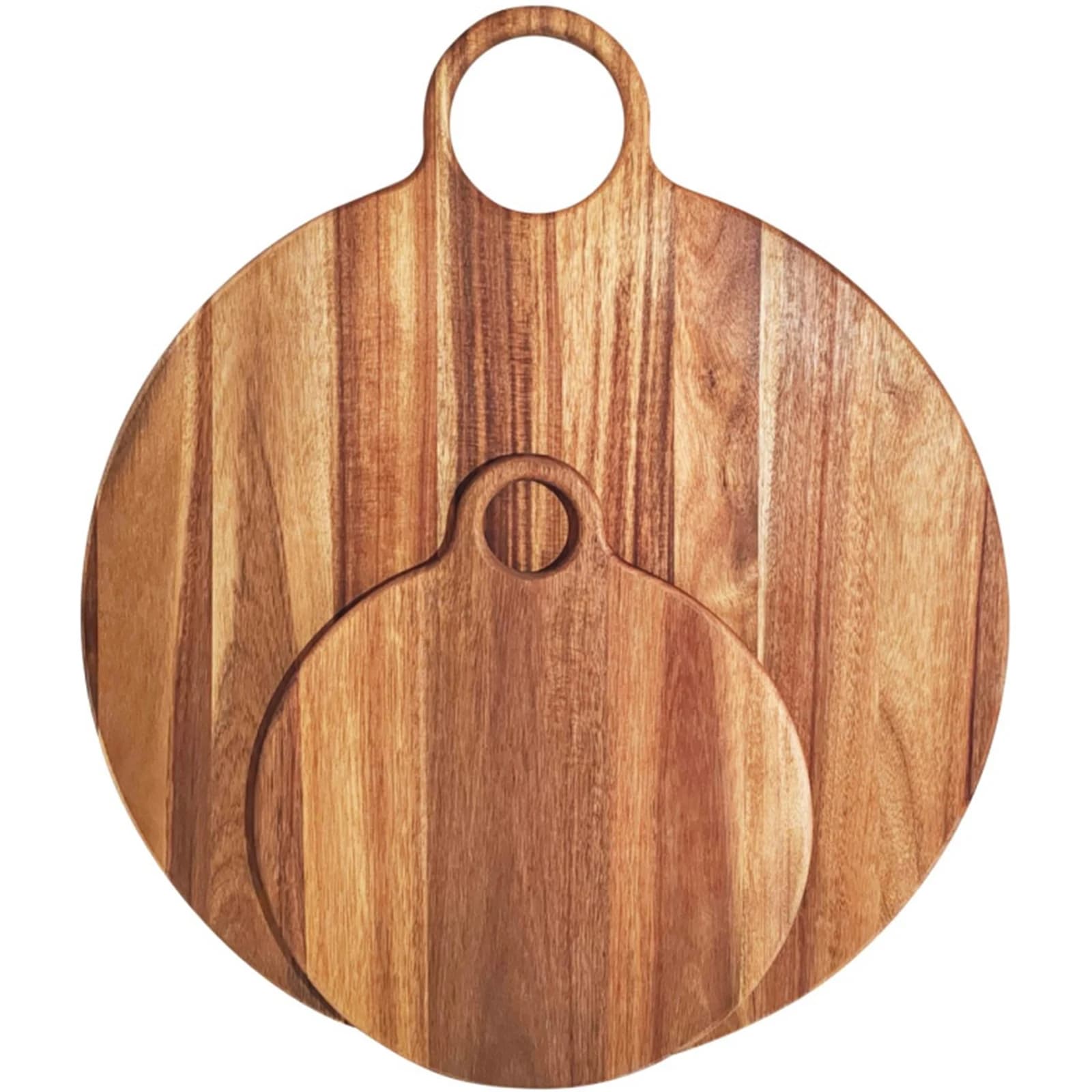 Small Round Acacia Serving Board With Handle - Trays & baskets, photo 2 of 2