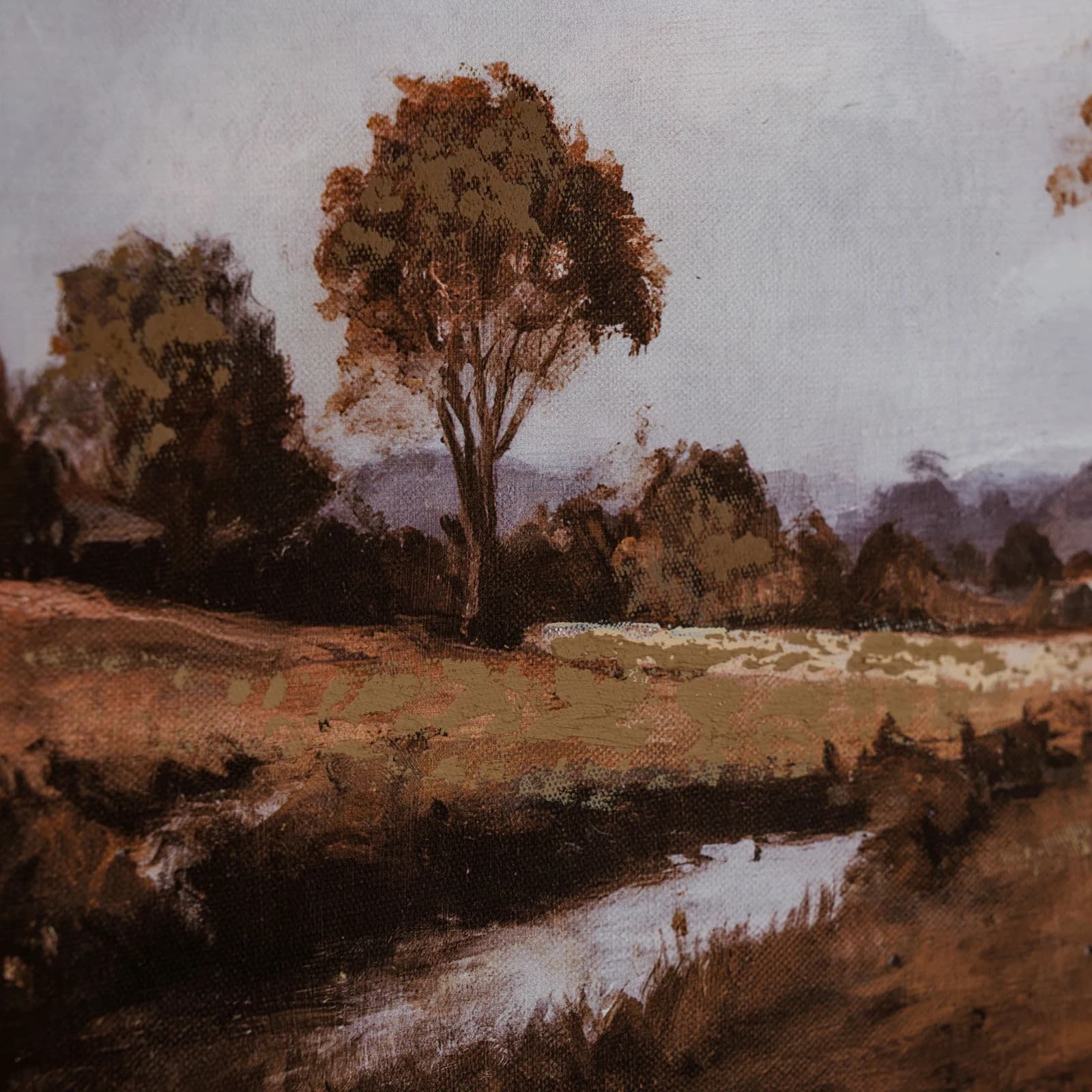 Autumn Landscape Hand Painted Canvas in Classic Frame - Wall art & frames, photo 2 of 5