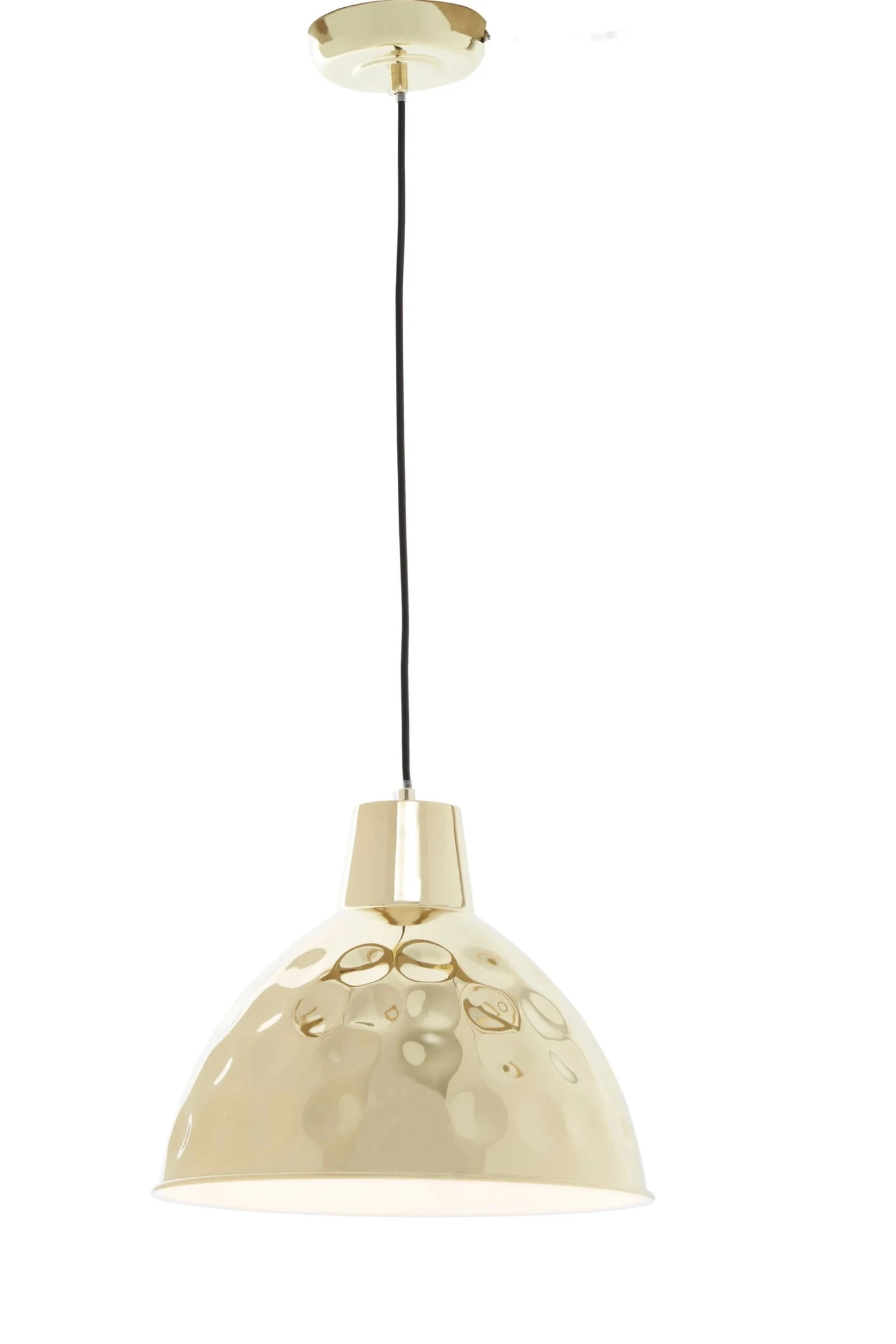 Leni Gold Finish Hammered Pendant Light 35cm - Pendant lights, photo 2 of 4