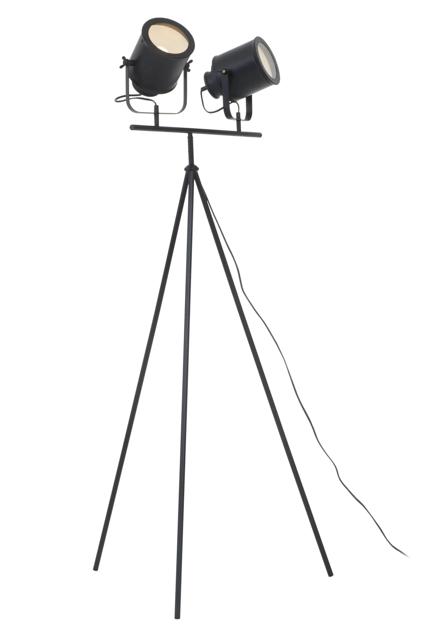Stockholm Two Spotlight Matte Black Tripod Floor Lamp - Floor lamps, photo 6 of 8