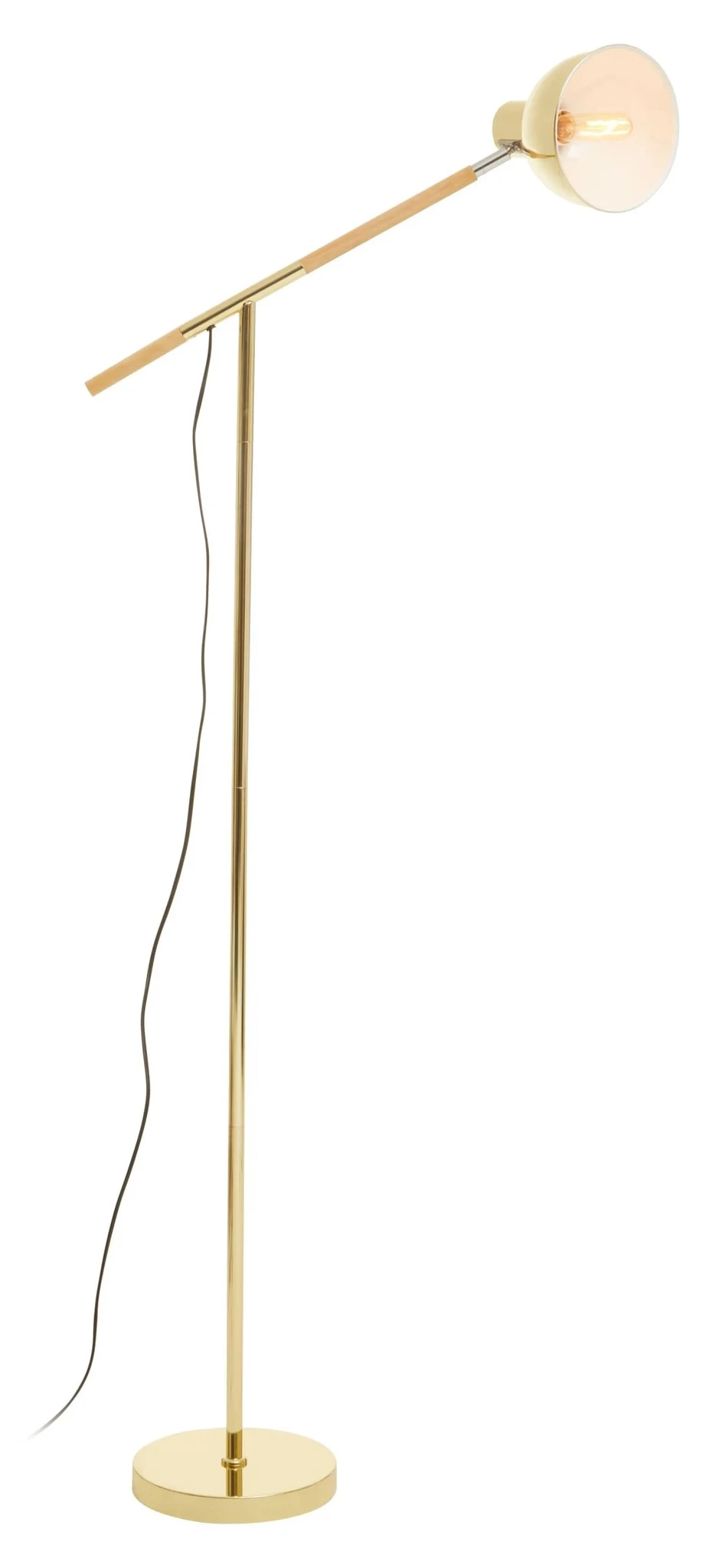 Stockholm Shiny Brass Adjustable Floor Lamp - Floor lamps, photo 3 of 8