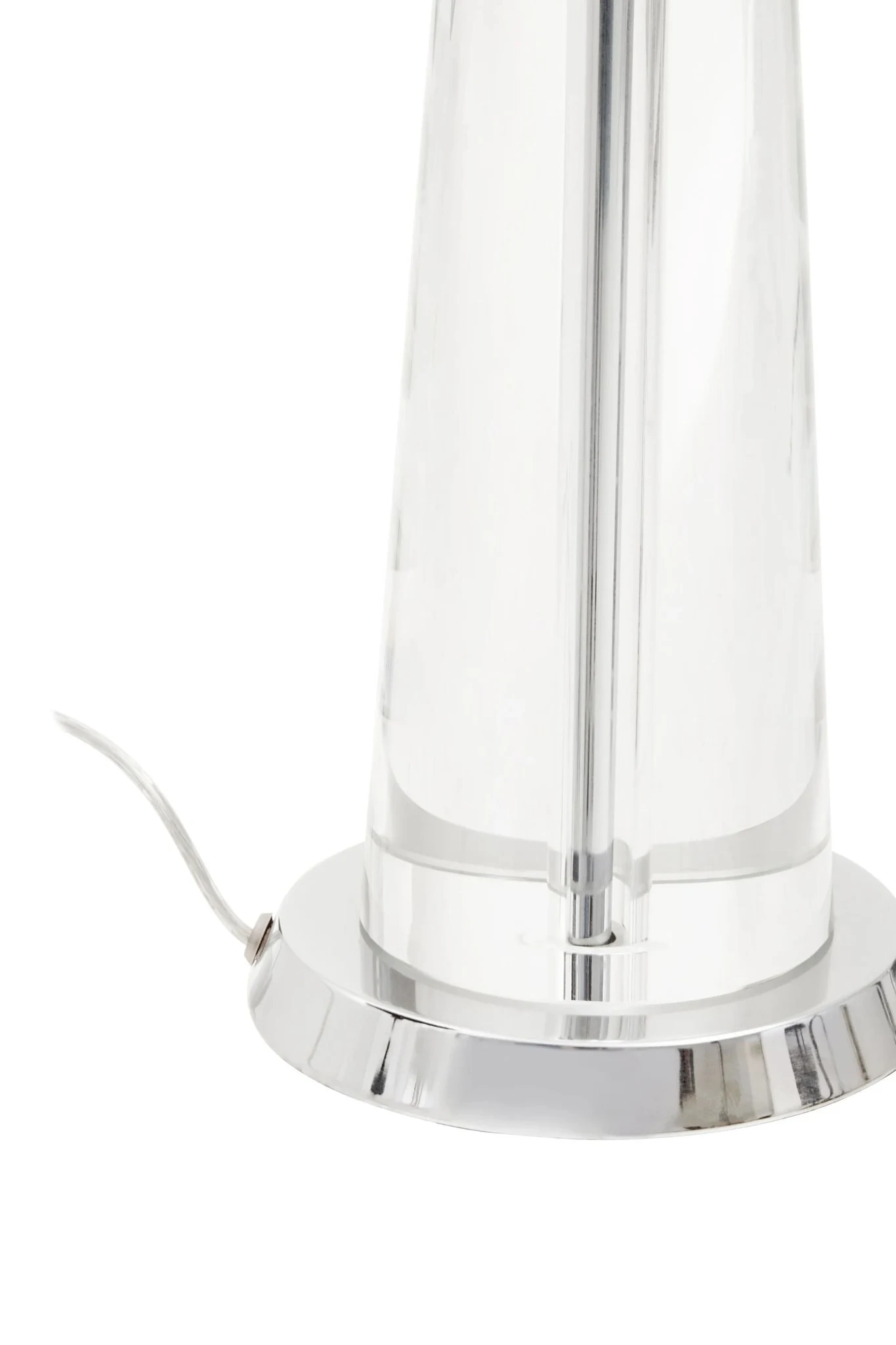 Helvetia Clear Crystal Table Lamp With Chrome Base - Table lamps, photo 2 of 6