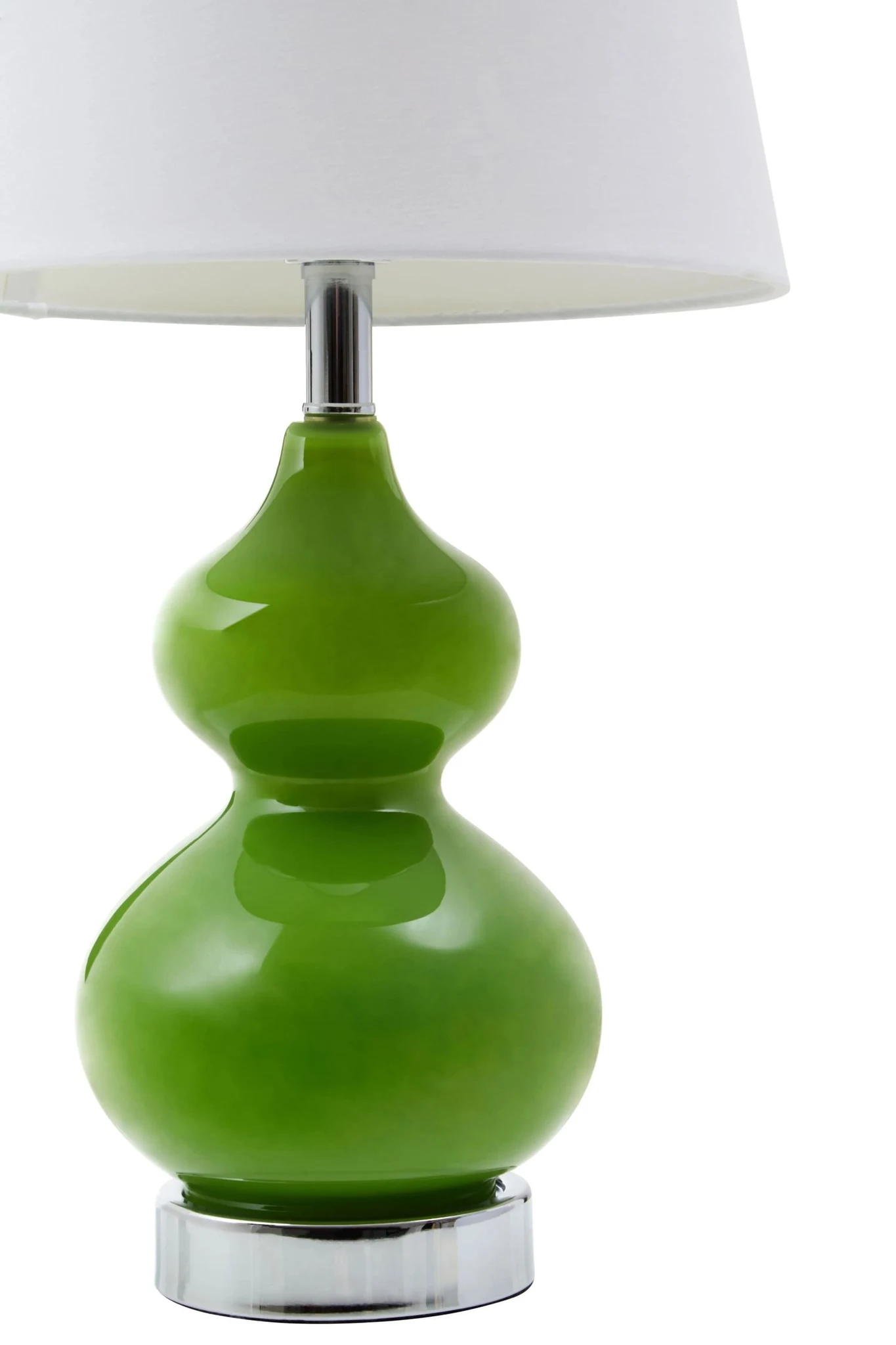 Heidy Green Glass Table Lamp With White Shade - Table lamps, photo 5 of 5