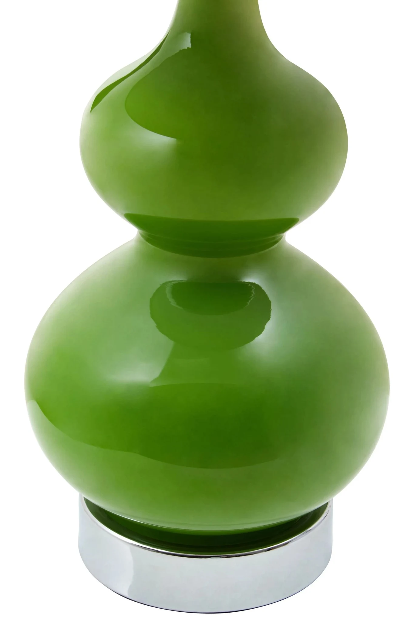 Heidy Green Glass Table Lamp With White Shade - Table lamps, photo 3 of 5