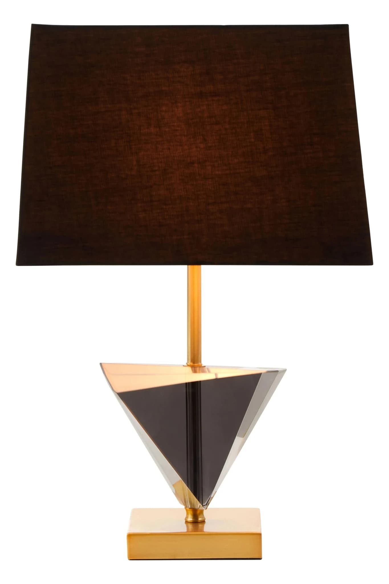 Halina Smoked Crystal Table Lamp with Gold Metal - Table lamps, photo 4 of 8