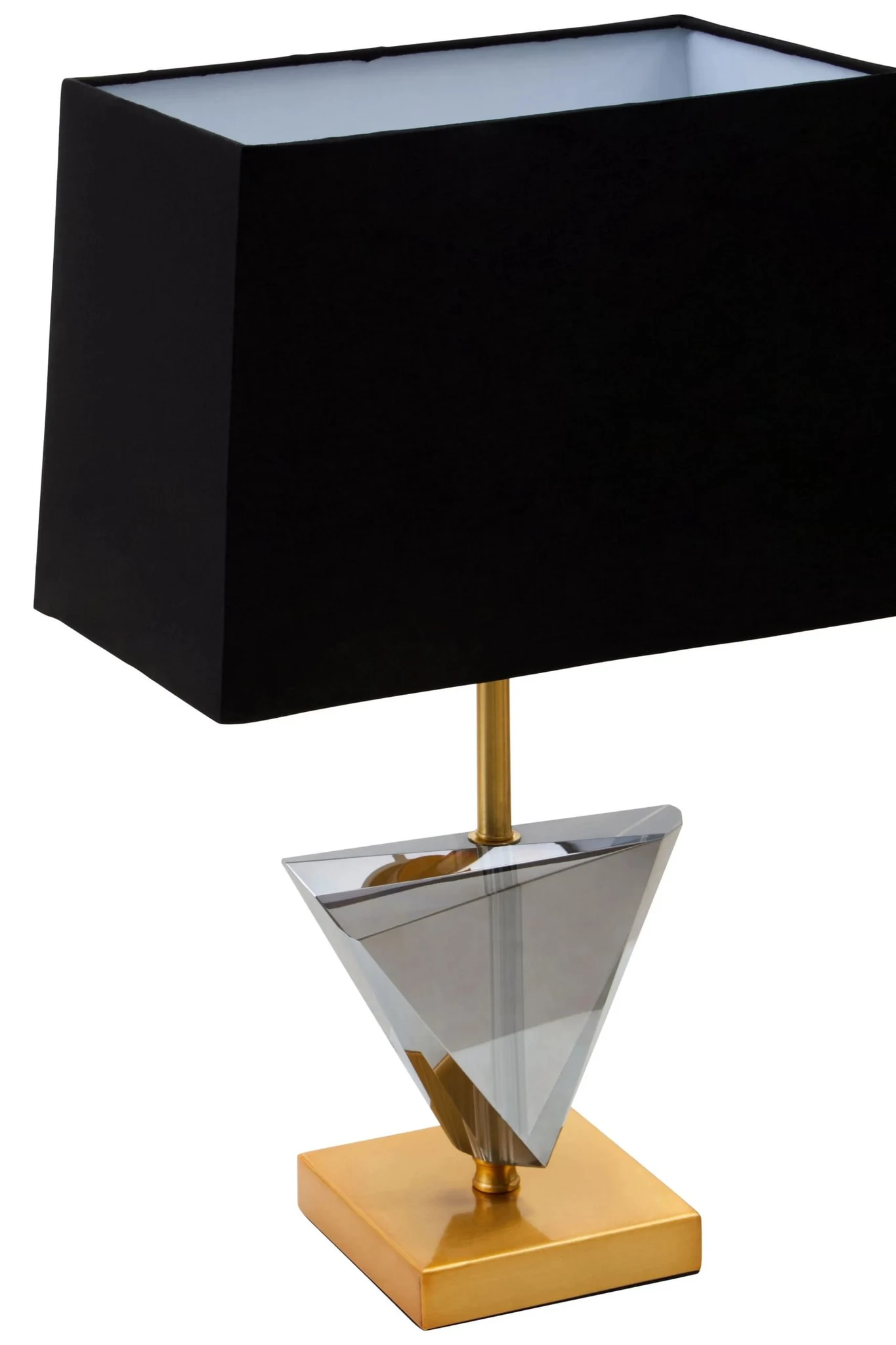 Halina Smoked Crystal Table Lamp with Gold Metal - Table lamps, photo 7 of 8