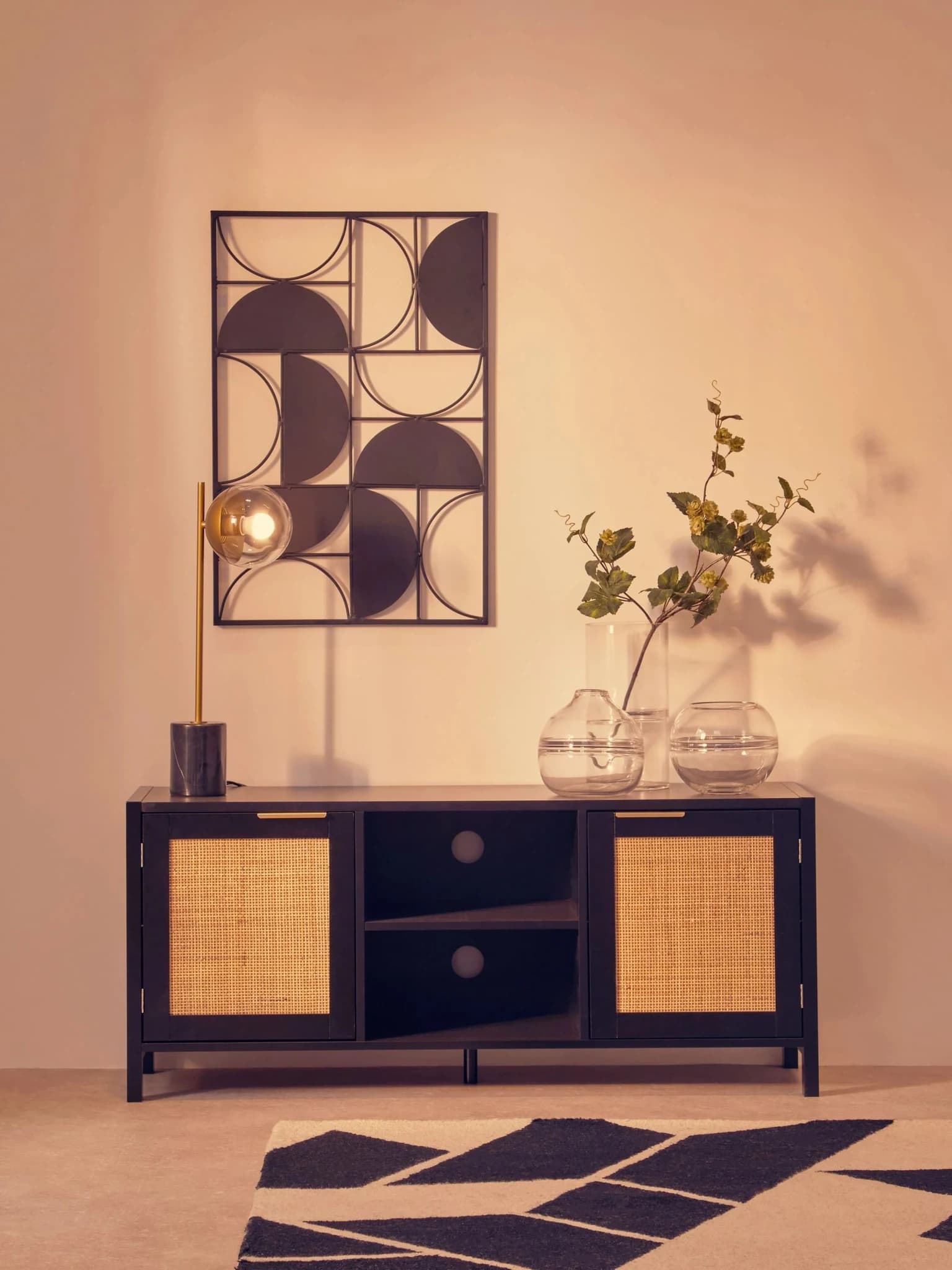 Revive Small Gold Finish Metal Table Lamp with Black Marble Base - Table lamps, photo 8 of 8