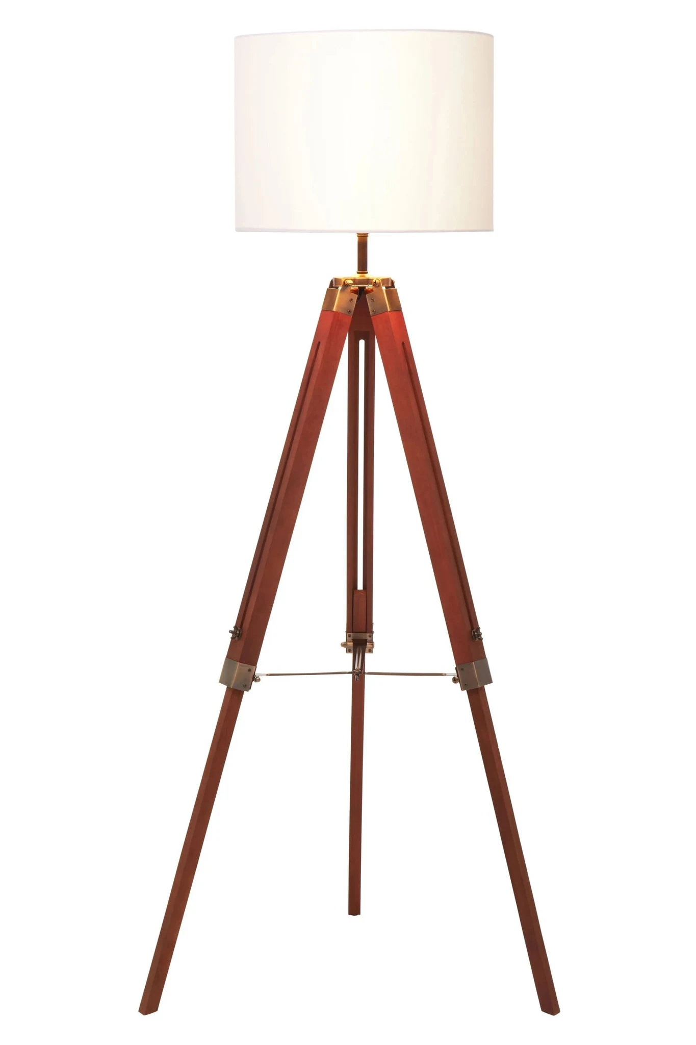 Malvern Tripod Floor Lamp With Brown Base - Floor lamps, photo 2 of 8
