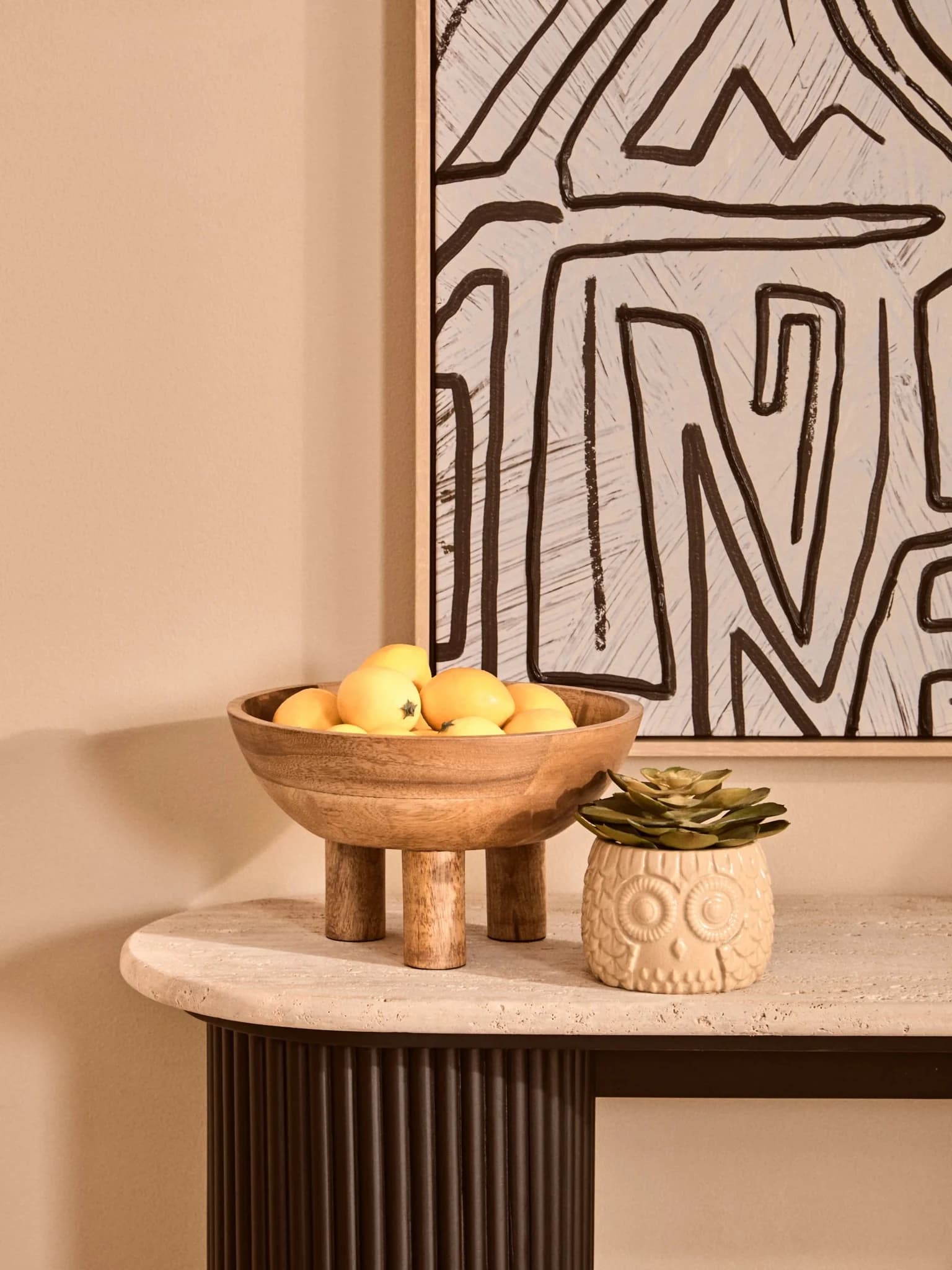 Fiori Large Succulent in Grey Ceramic Owl Pot - Decorative, photo 6 of 8