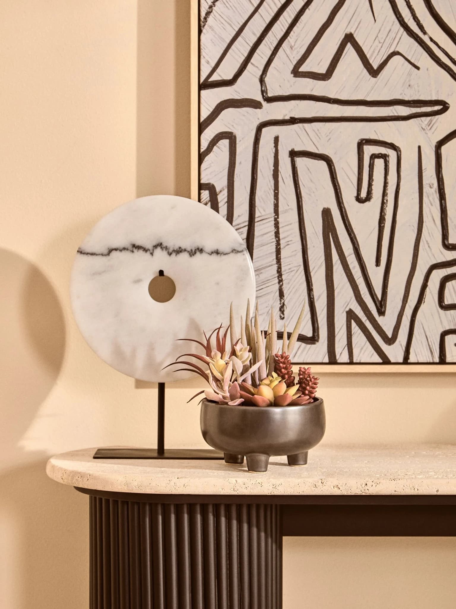 Fiori Mixed Succulents In Large Grey Ceramic Pot - Decorative, photo 4 of 8