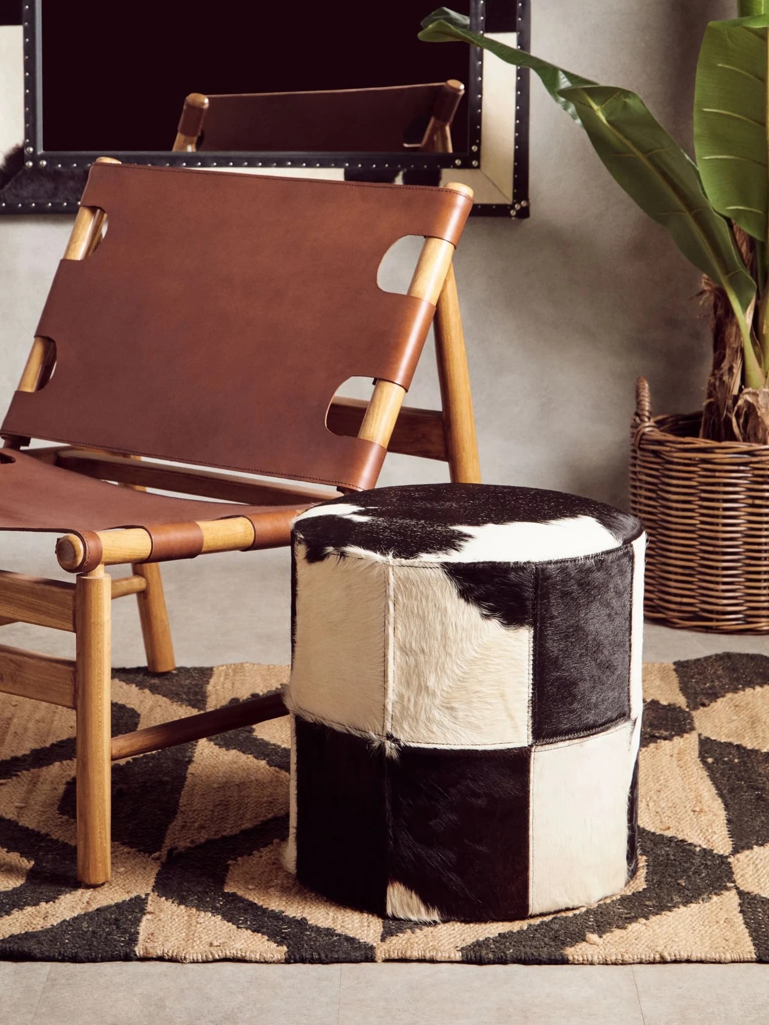 Bosie Hemp Natural and Black Small Rug - Decorative, photo 4 of 8