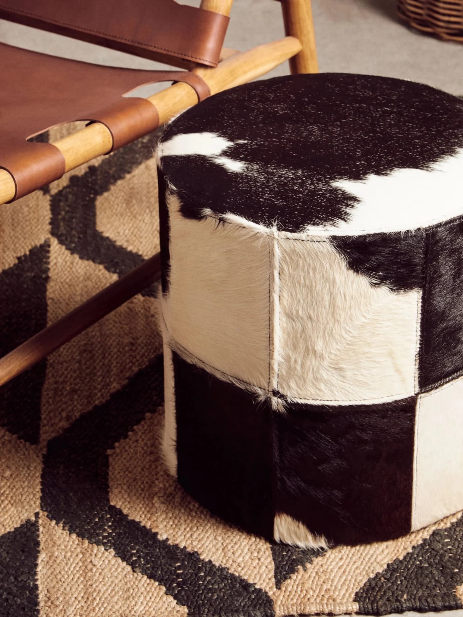 Bosie Hemp Natural and Black Small Rug - Decorative, photo 3 of 8