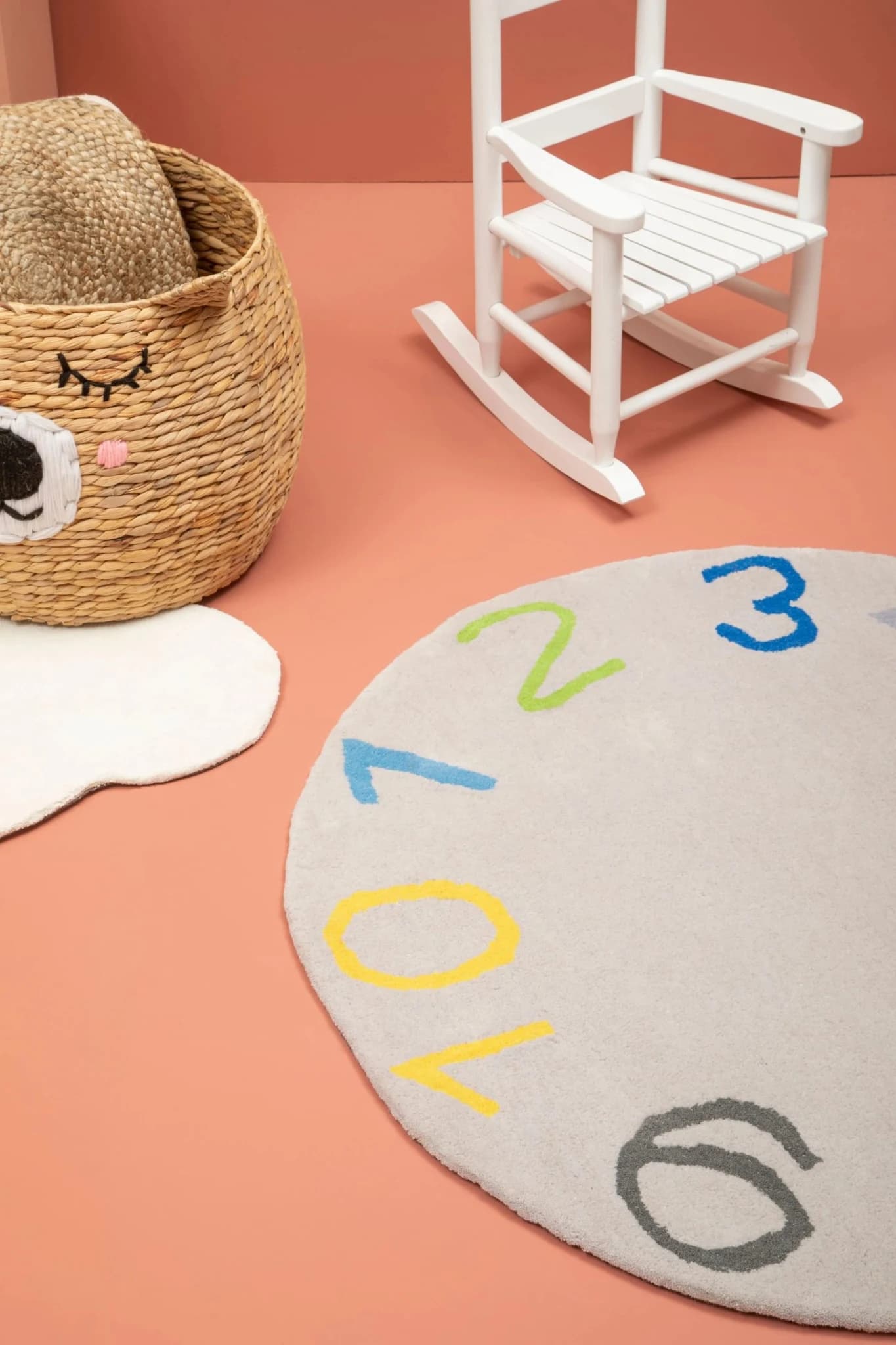 Kids Round Number Rug - Decorative, photo 2 of 5